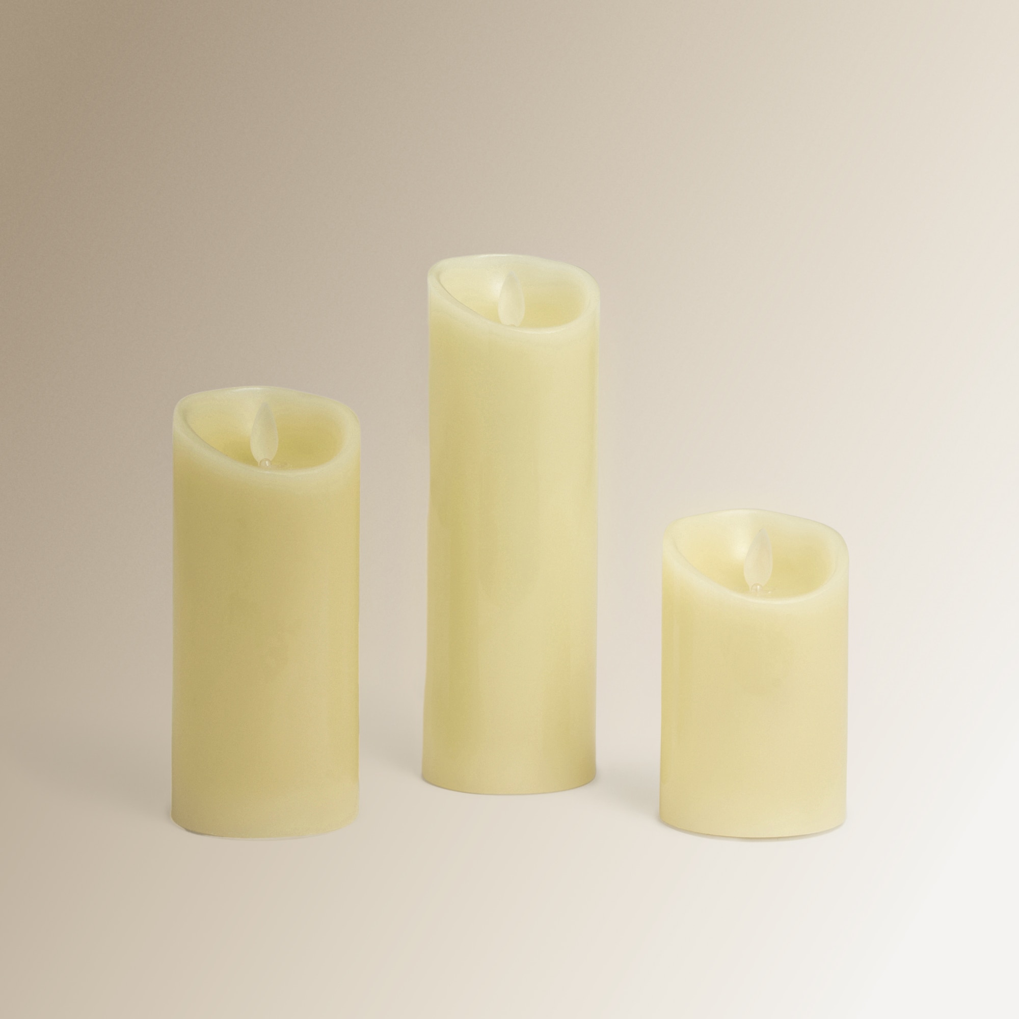 Pack 3 Velas Elétricas Ivory 2