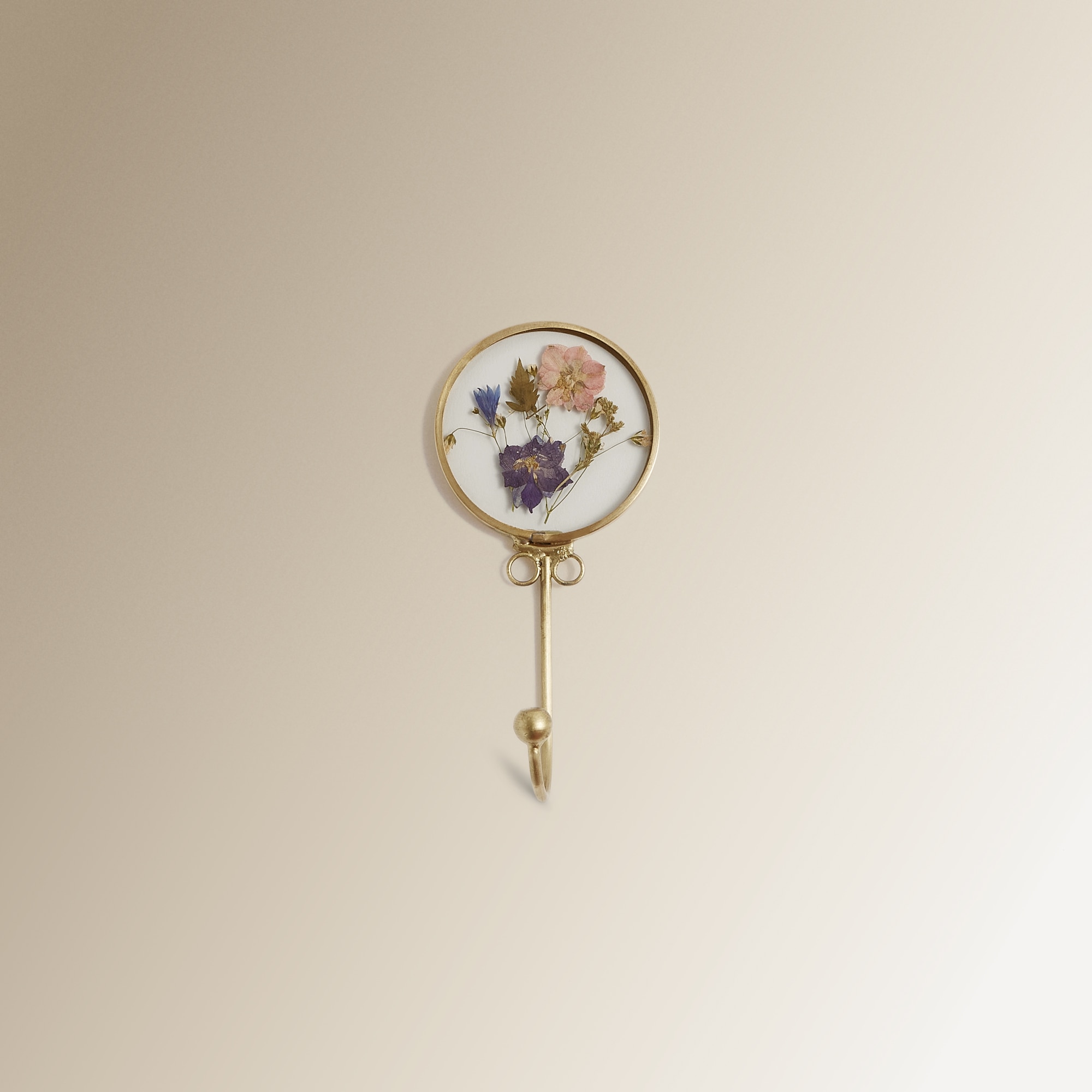 Gancho de Parede Flor Ouro-1