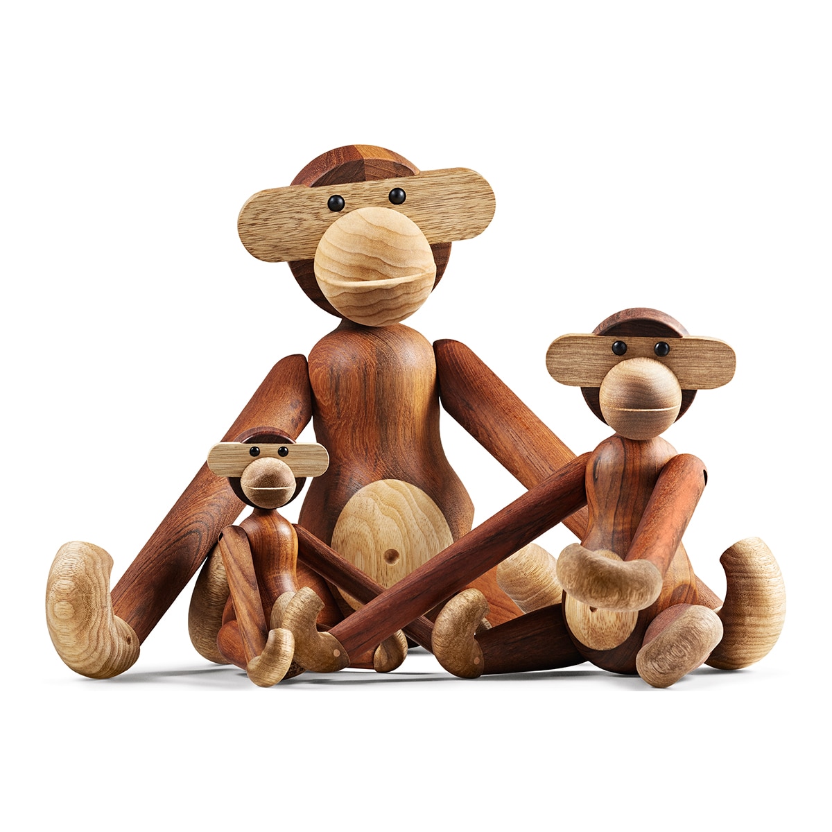 Figura Macaco de madeira Teca-15
