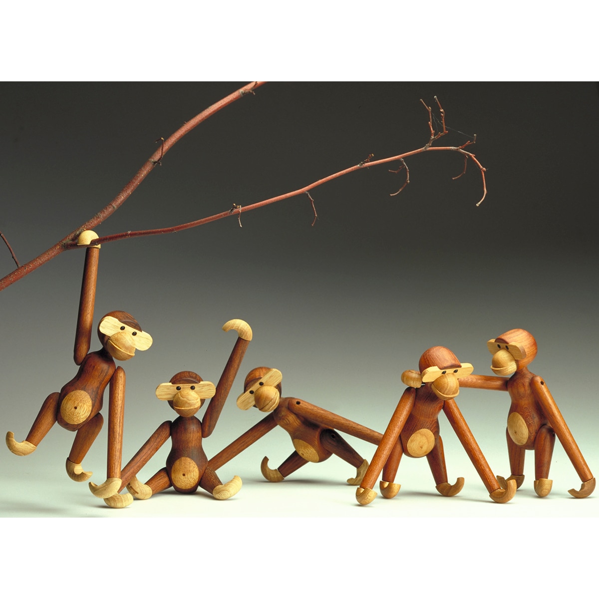 Figura Macaco de madeira Teca-19