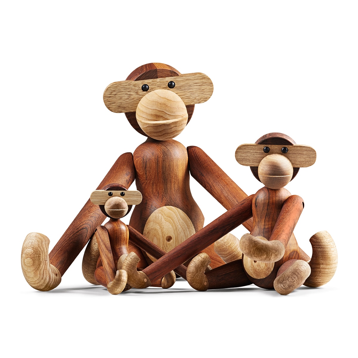 Figura Mono de madera Kay Bojesen Denmark - Teca Grande Teca-5