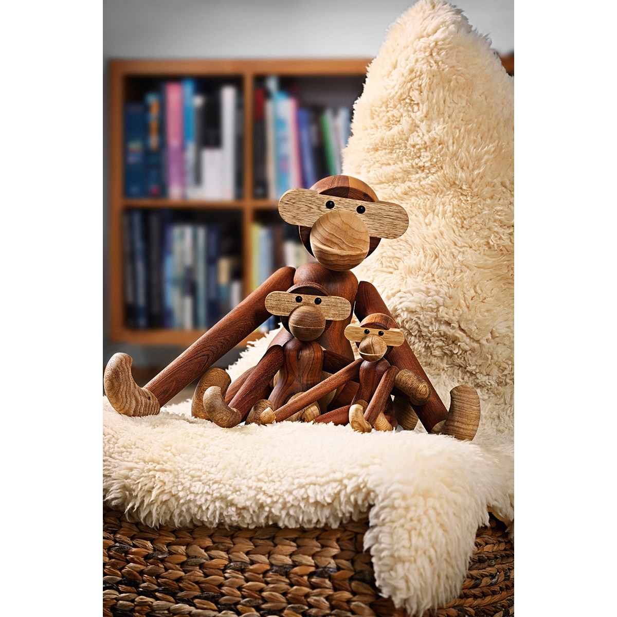 Figura Mono de madera Kay Bojesen Denmark - Teca Grande Teca-6