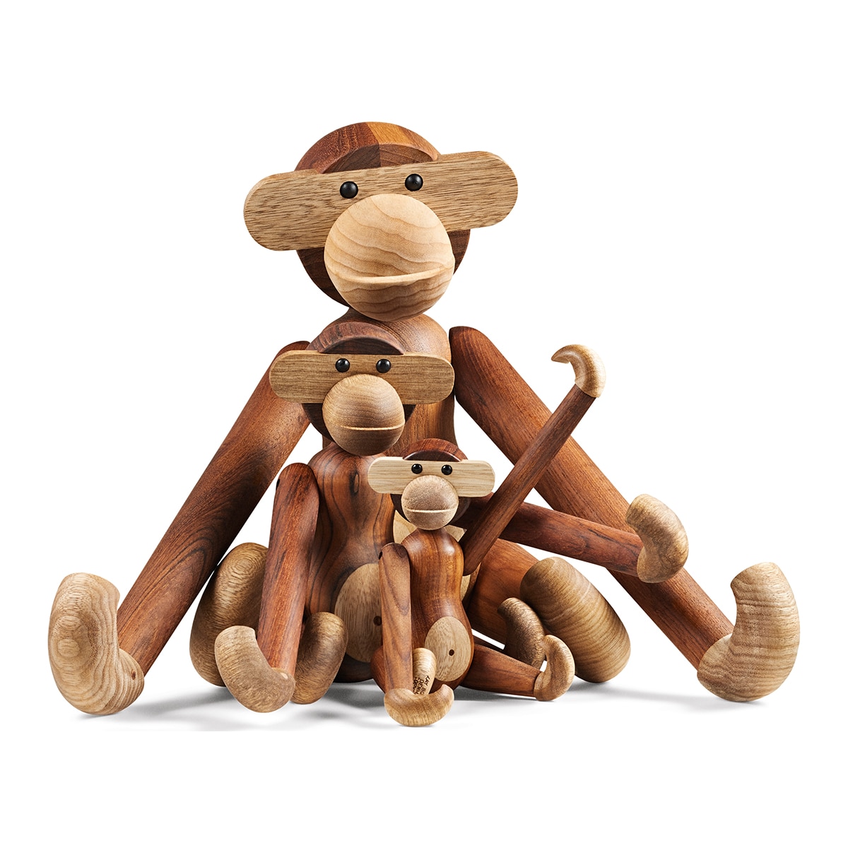 Figura Mono de madera Kay Bojesen Denmark - Teca Grande Teca-7