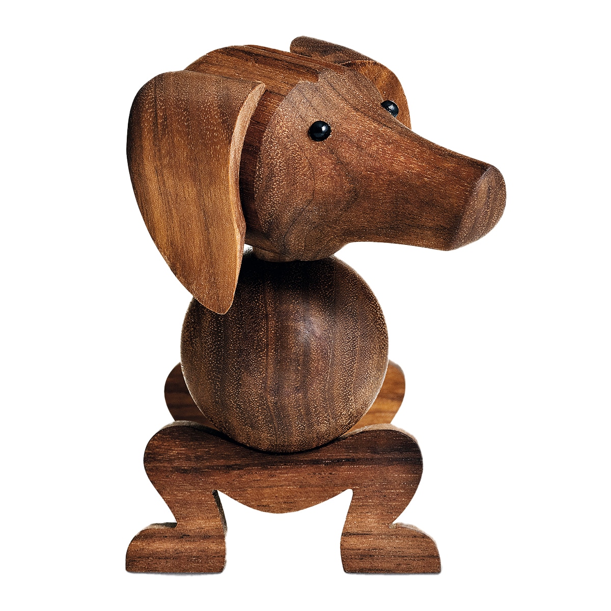 Figura cão de madeira Castanho-escuro-2