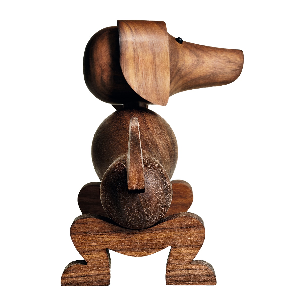 Figura cão de madeira Castanho-escuro-3