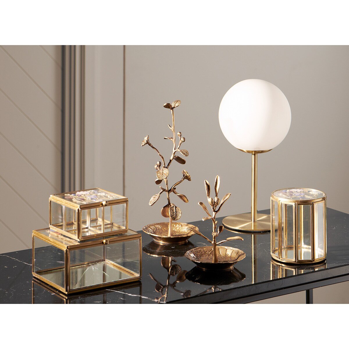 Caja decorativa cuadrada Flor El Corte Inglés - Cristal Pequeño Cristal-3