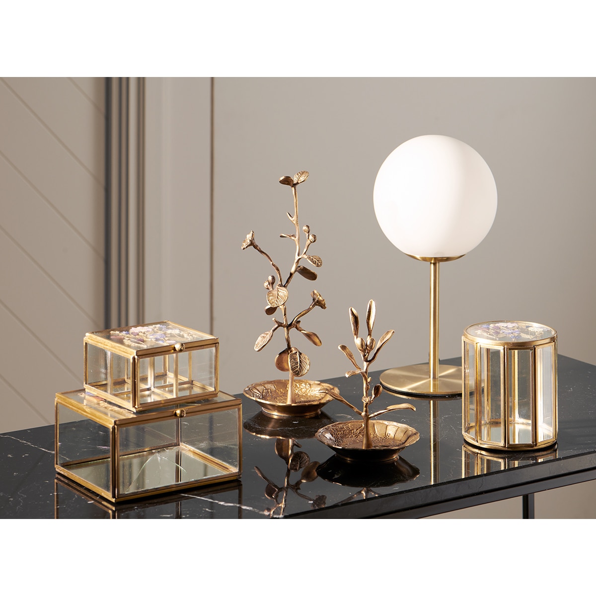 Caixa decorativa quadrada Flor El Corte Inglés Transparente-3