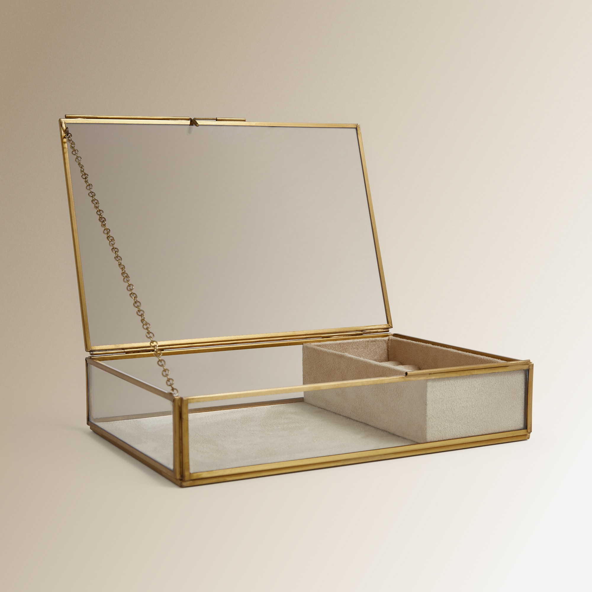 Guarda-jóias com arestas Frida Transparente-2