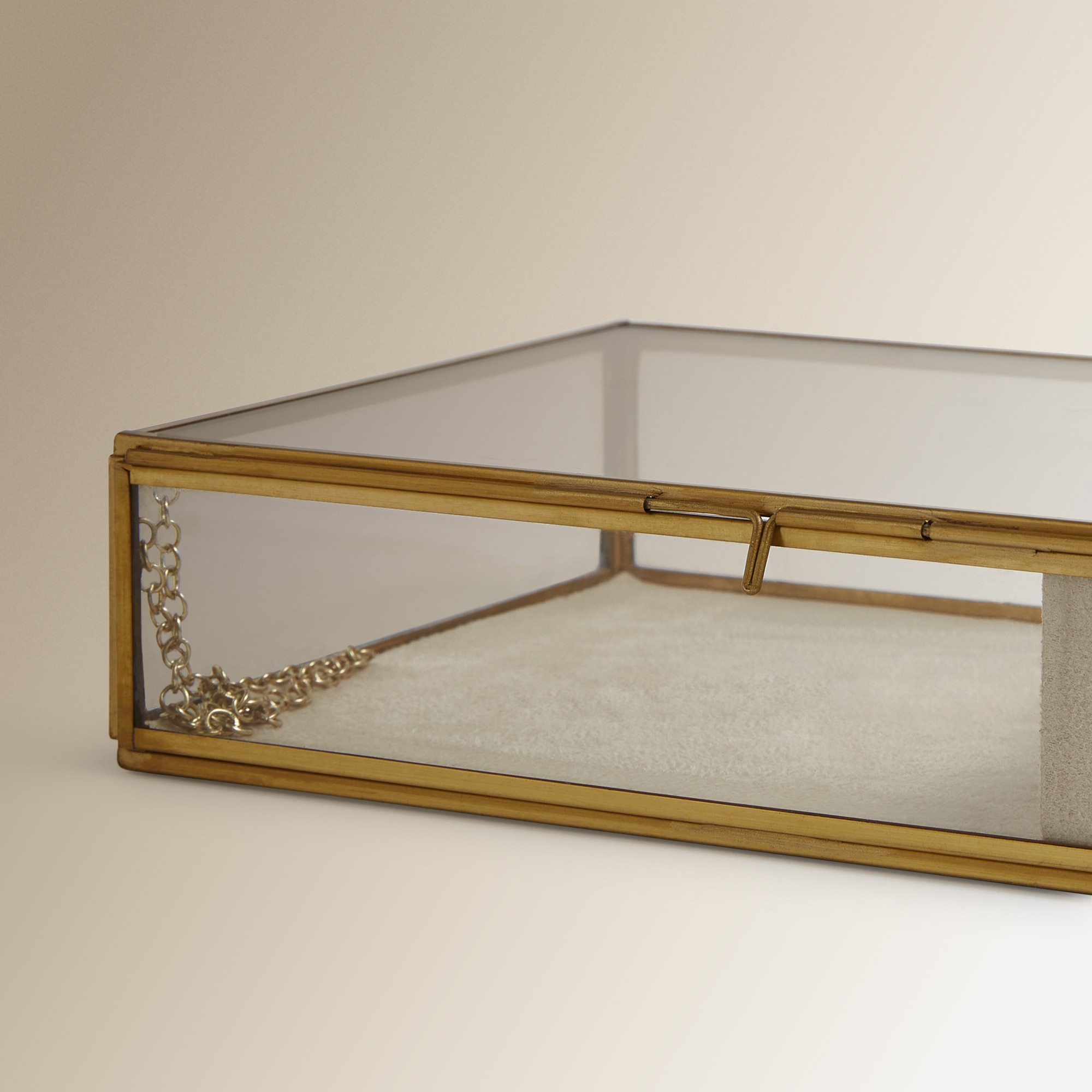 Guarda-jóias com arestas Frida Transparente-3