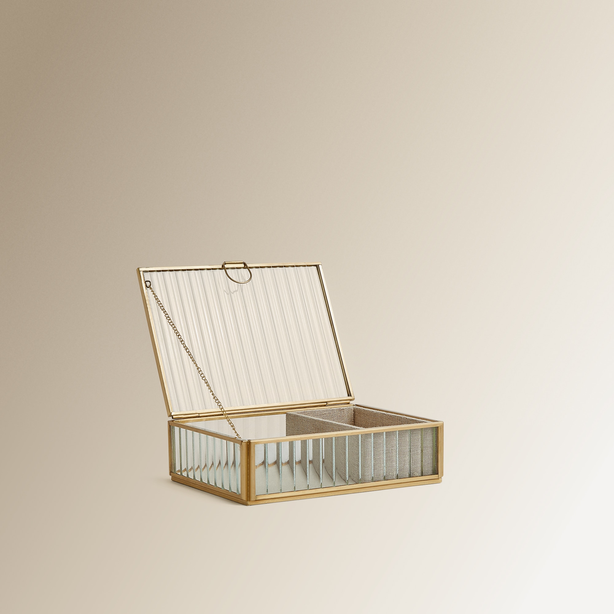 Caixa Guarda-Joias de Vidro Bazar Ouro-3