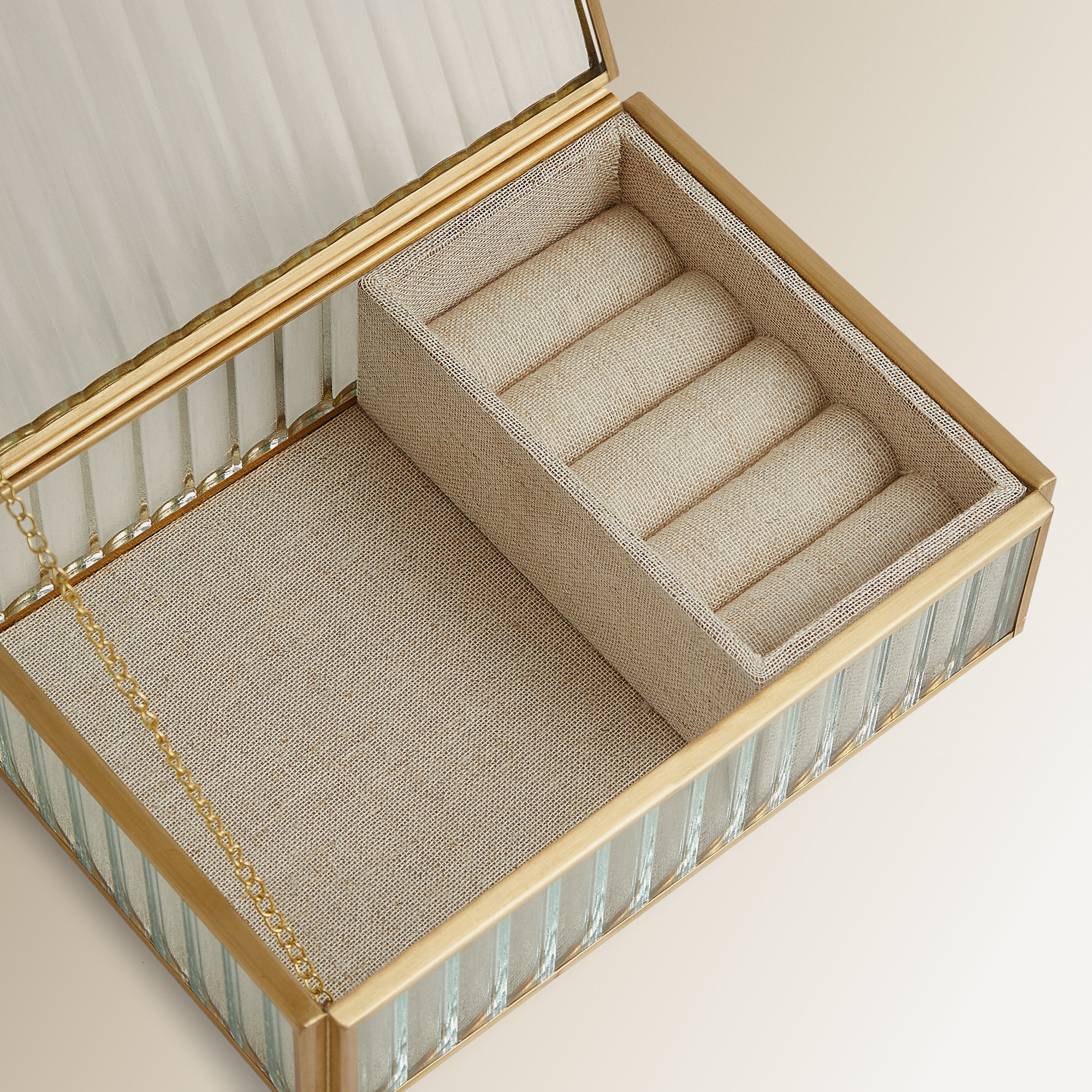 Caixa Guarda-Joias de Vidro Bazar Ouro-4