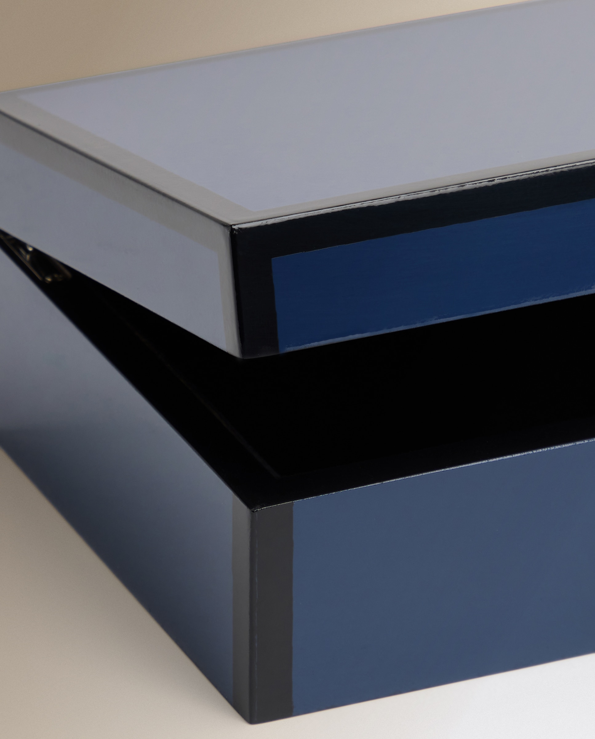 Caixa decorativa Lacada Azul-elétrico-2