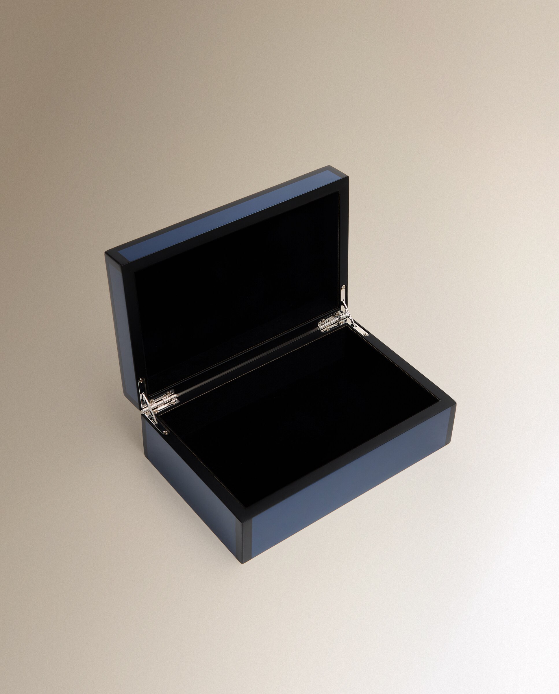 Caixa decorativa Lacada Azul-elétrico-3