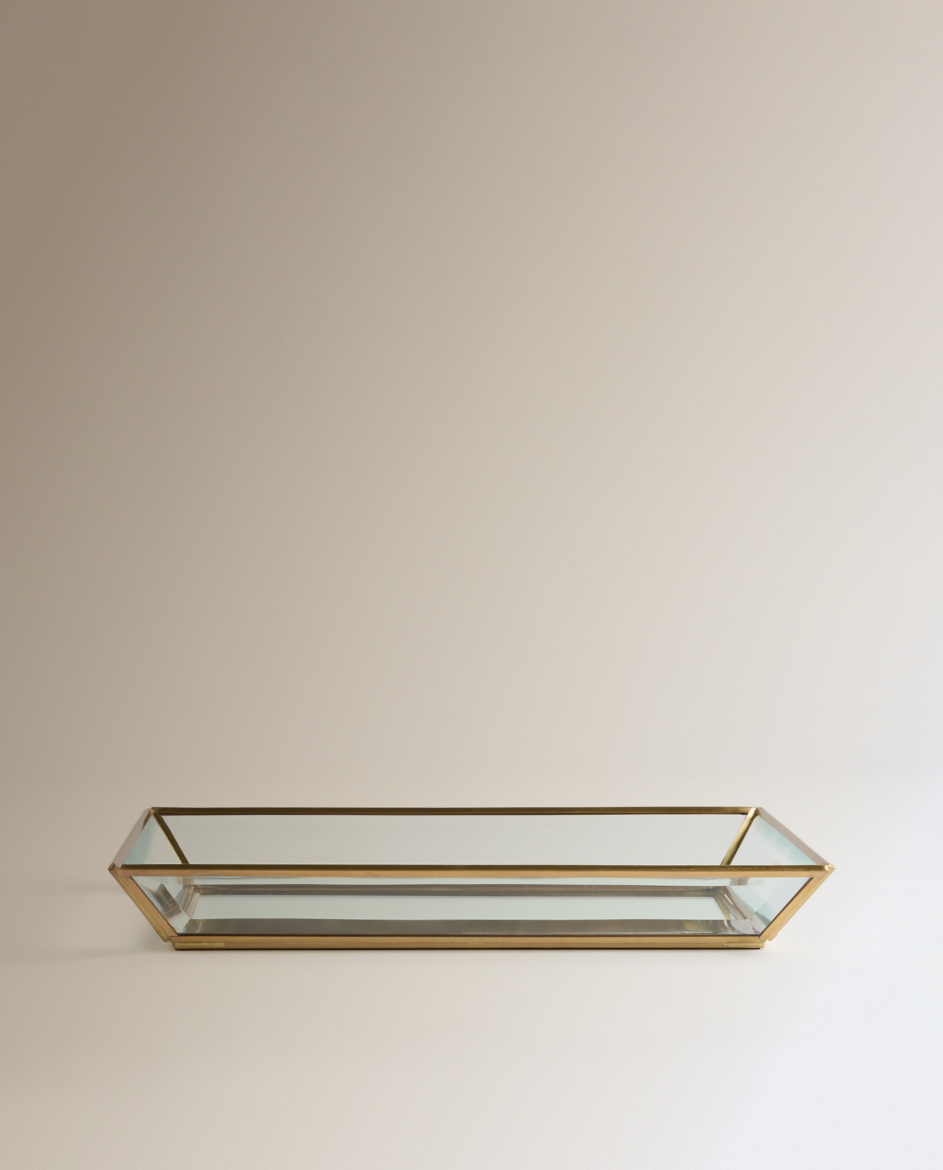 Bandeja Decorativa de Cristal Saskatoon Dourado-2