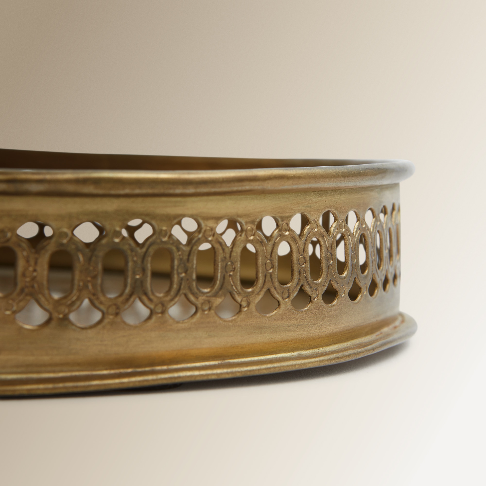 Bandeja decorativa dourada Soldini El Corte Inglés Ouro-5