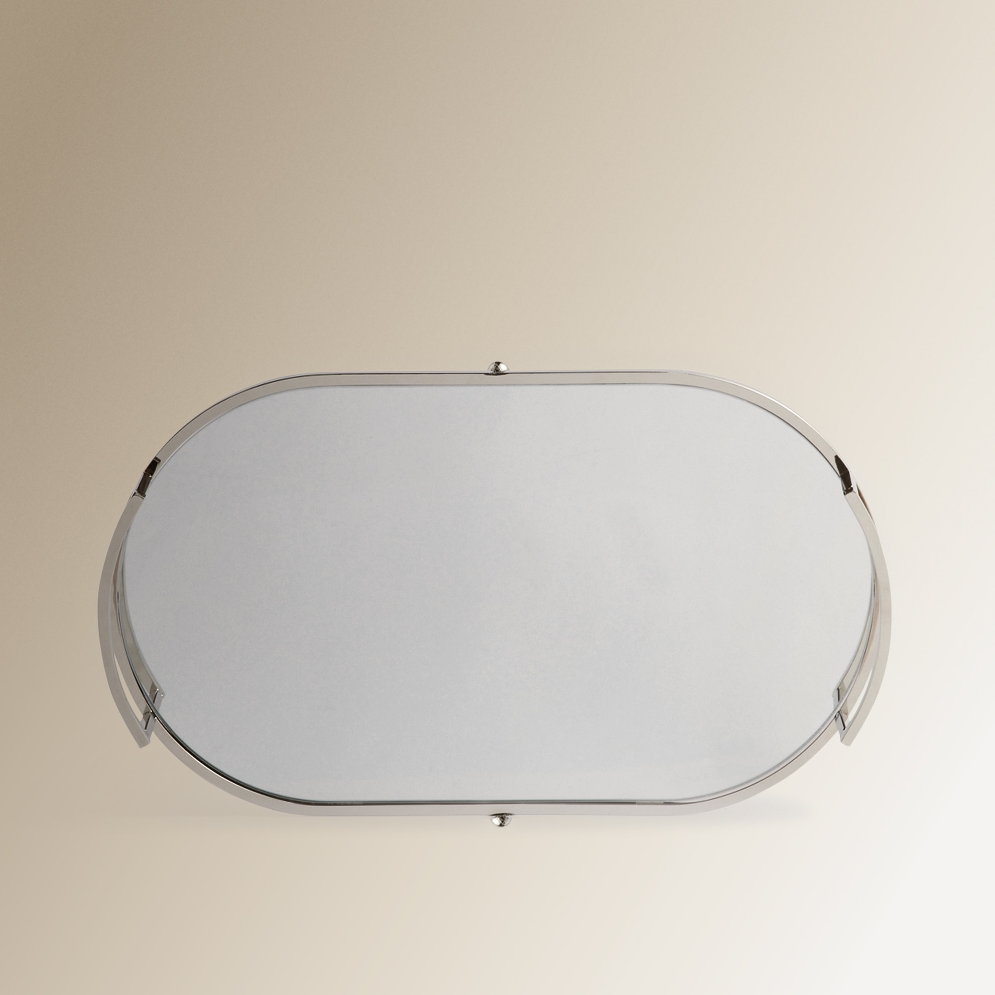 Bandeja de vidro com espelho Kebeli Prata-2