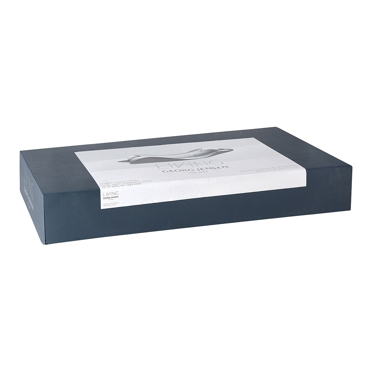 Centro de mesa oval Cobra Georg Jensen Aço-2