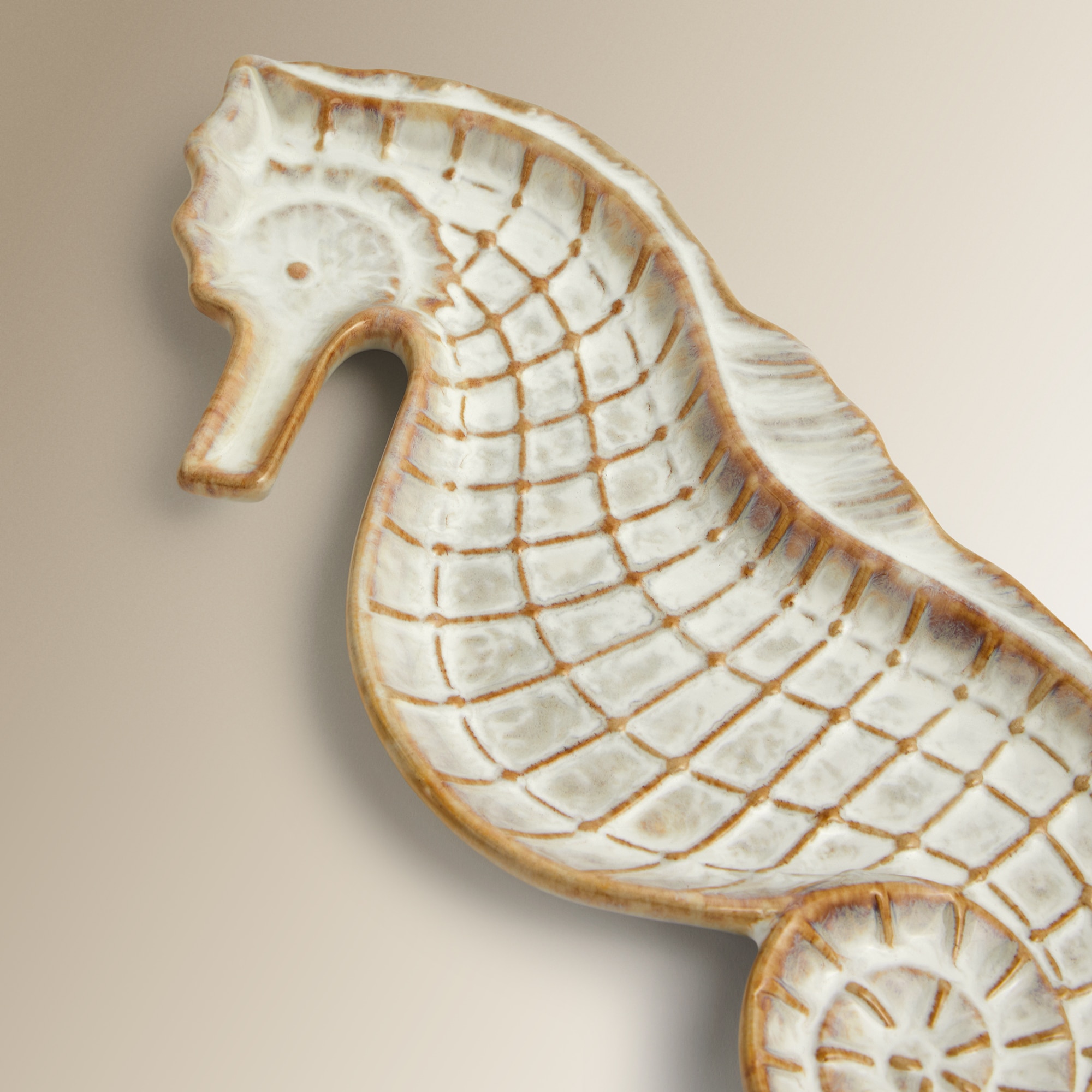 Centro de Mesa Seahorse Bege-4