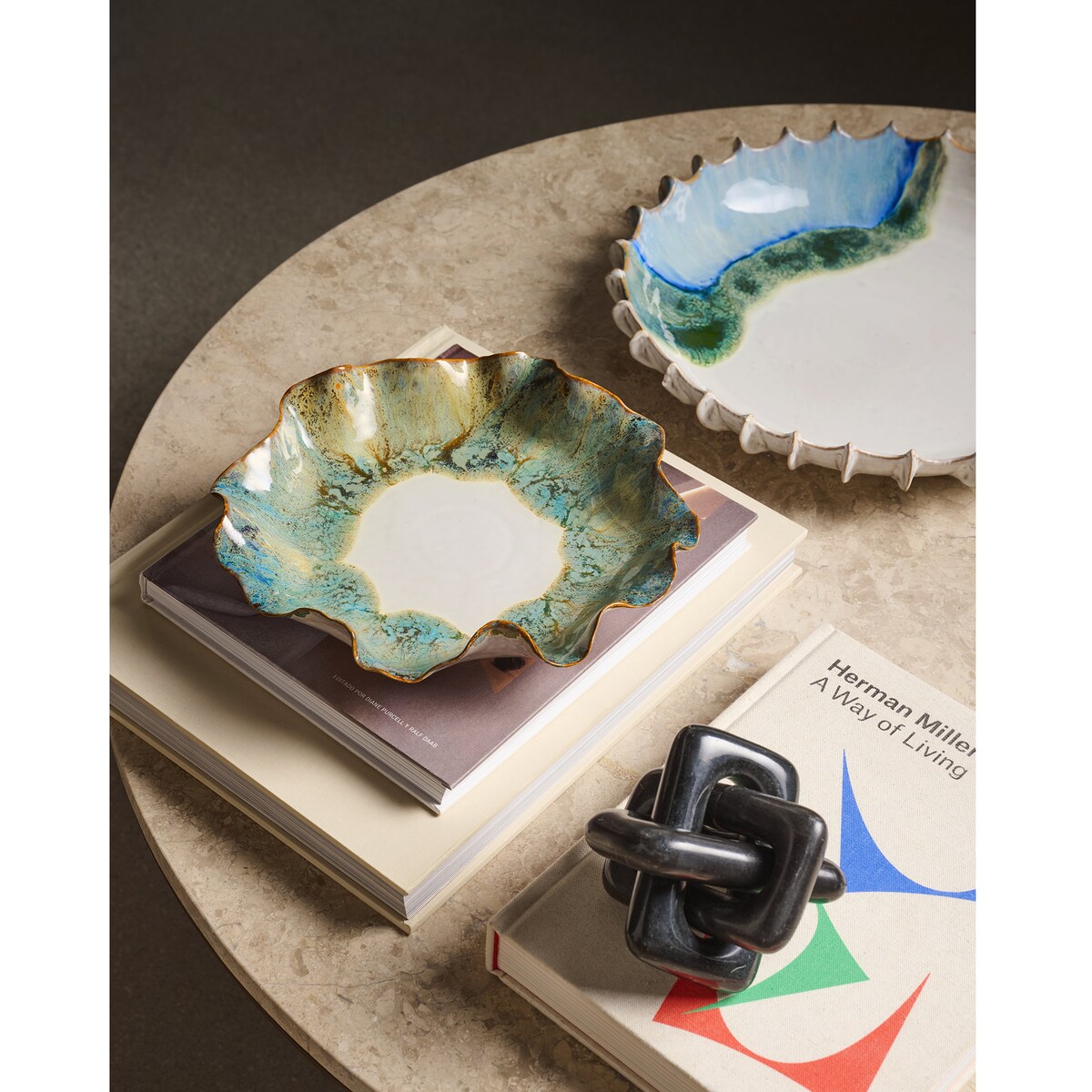 Centro de Mesa Redondo Split Multicolor-6