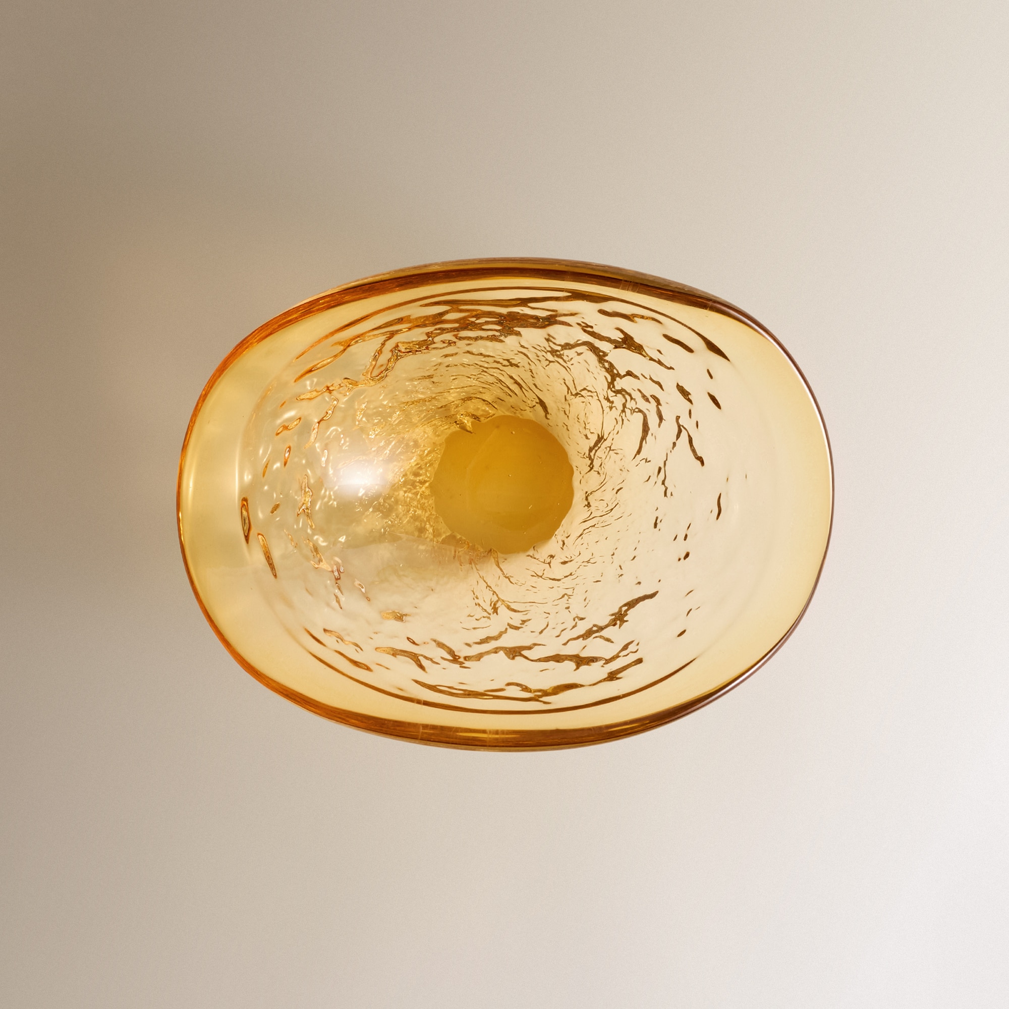 Centro de Mesa de Vidro Lasi Laranja-4