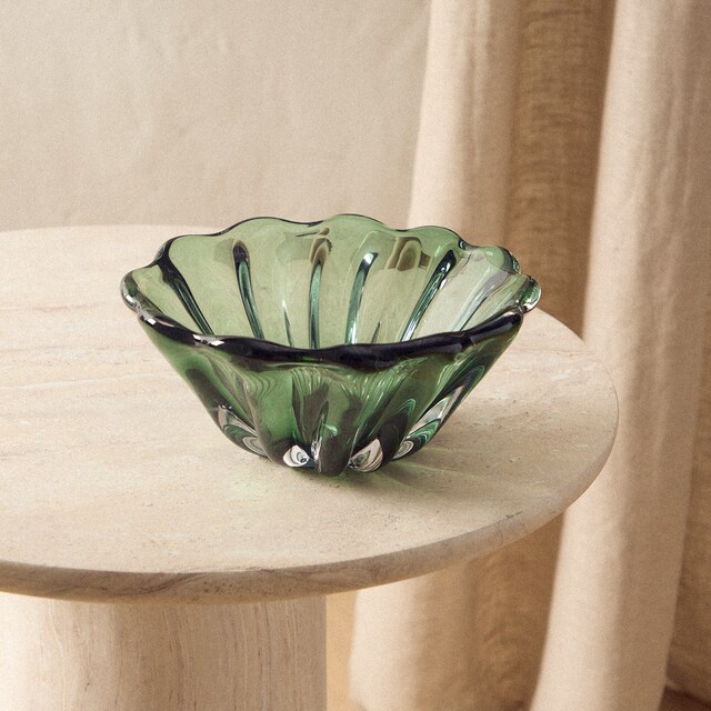 Imagen 0 de Centro de mesa hondo de vidrio Ondas Lasi