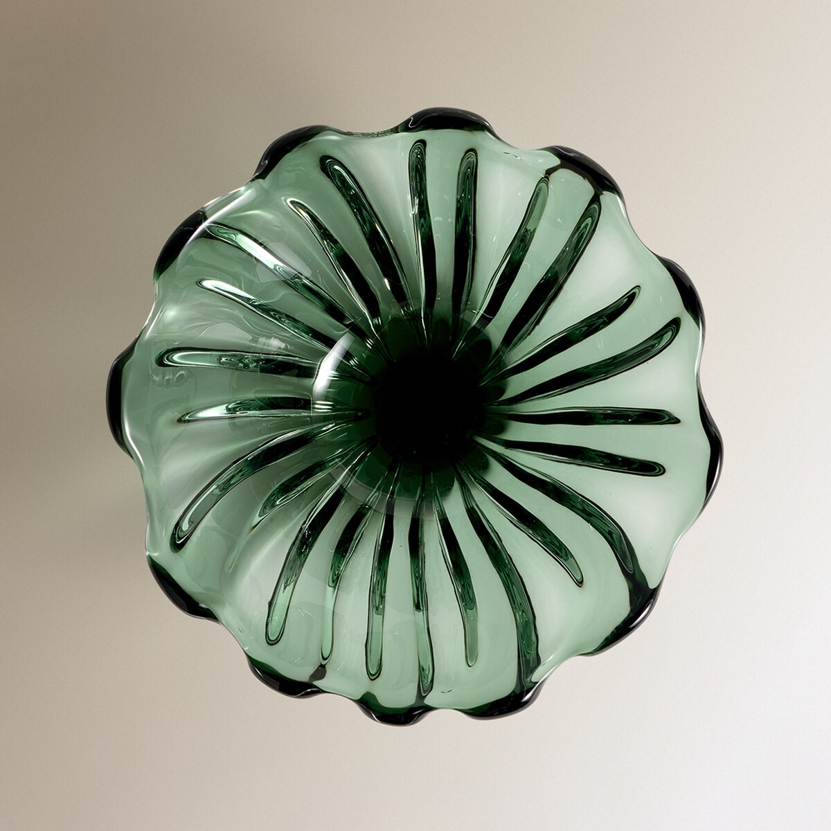 Centro de Mesa com Fundo de Vidro Ondas Verde-4