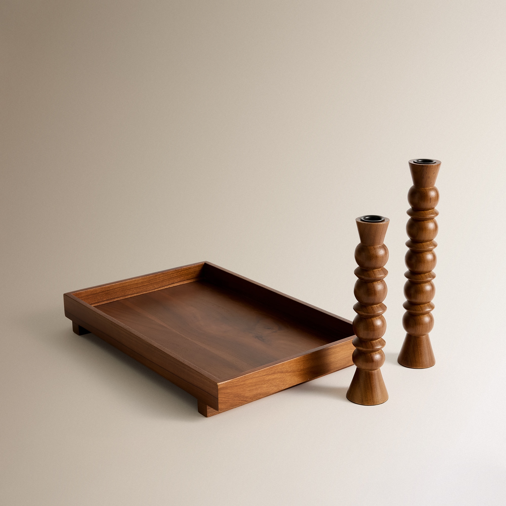 Tabuleiro Decorativo de Madeira Hazo Madeira-5