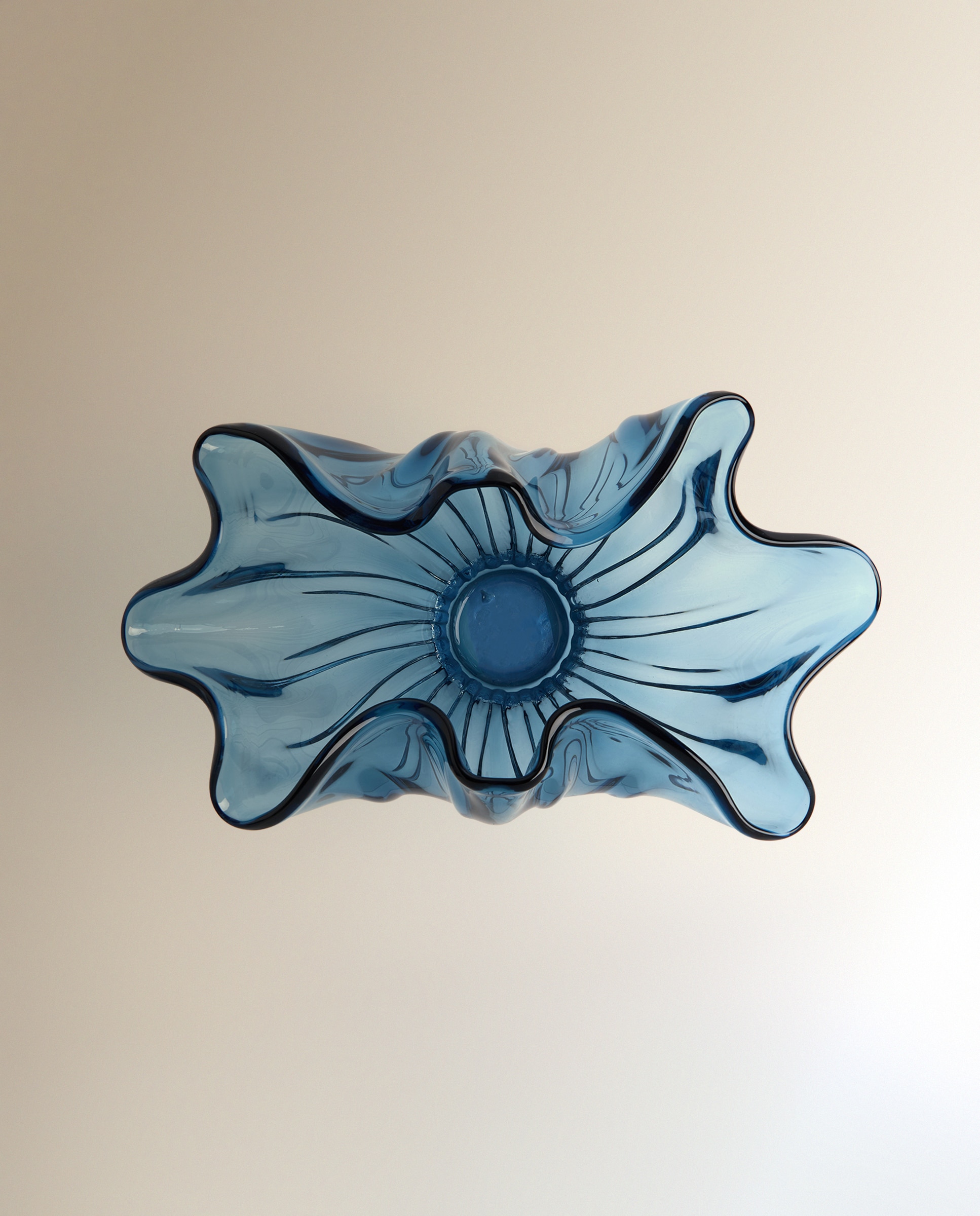 Centro de mesa de vidro Ondas Azul-4