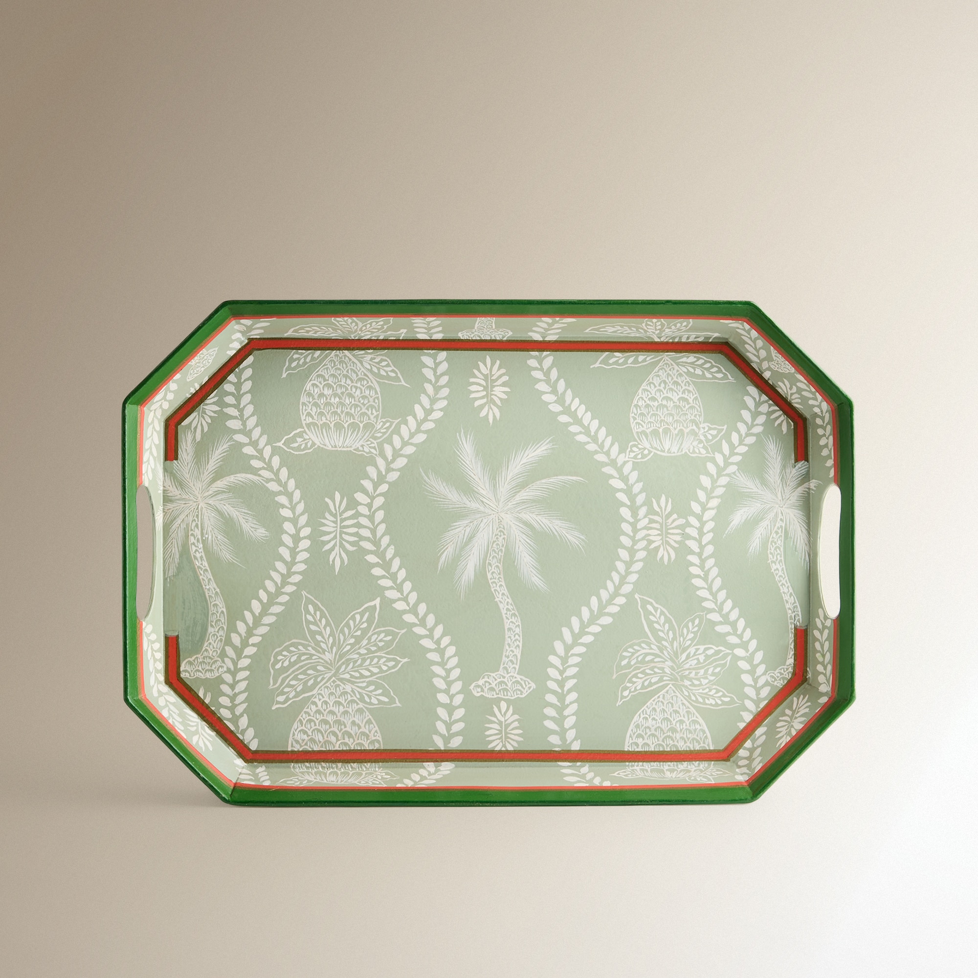 Tabuleiro Decorativo Palmeira Ananás - Verde Verde-2