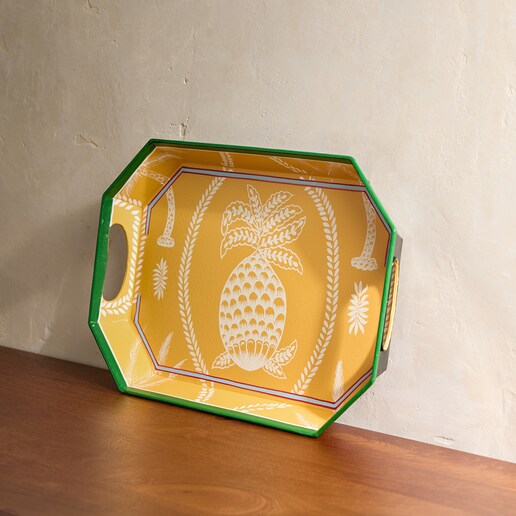 Bandeja decorativa pintada a mano Piña Ananas