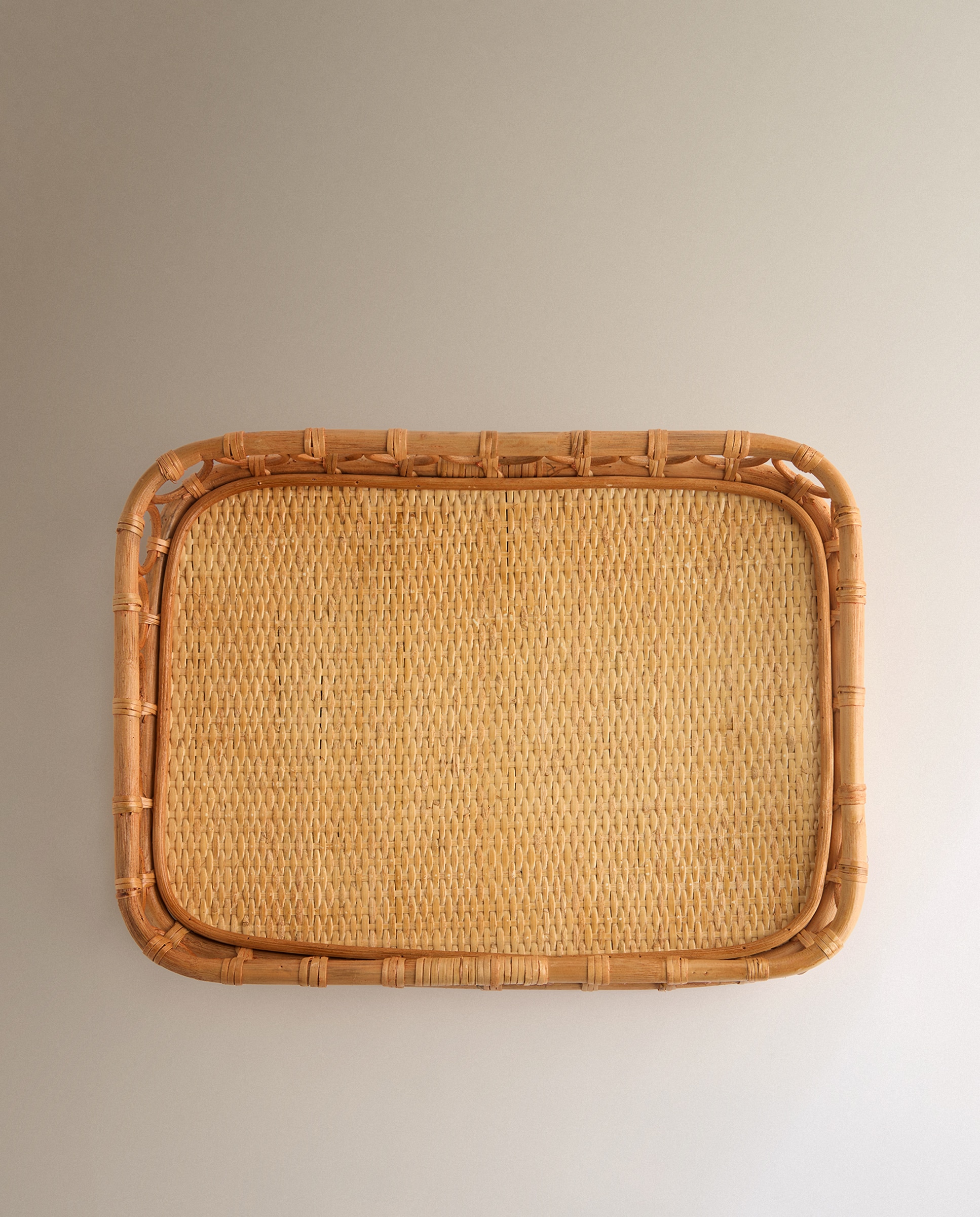 Tabuleiro Decorativo de Rattan Kurv - Cru Natural-2