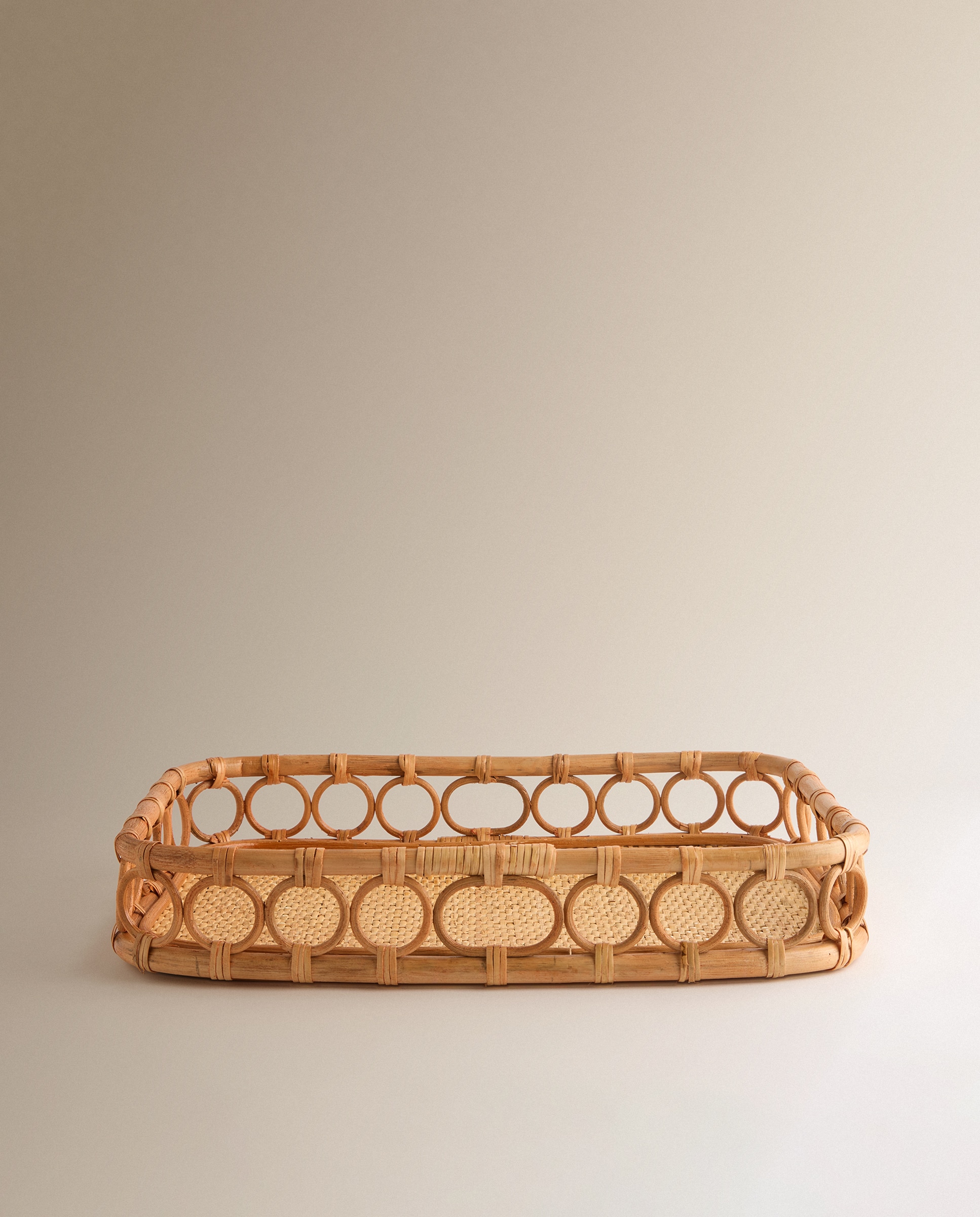 Tabuleiro Decorativo de Rattan Kurv - Cru Natural-3