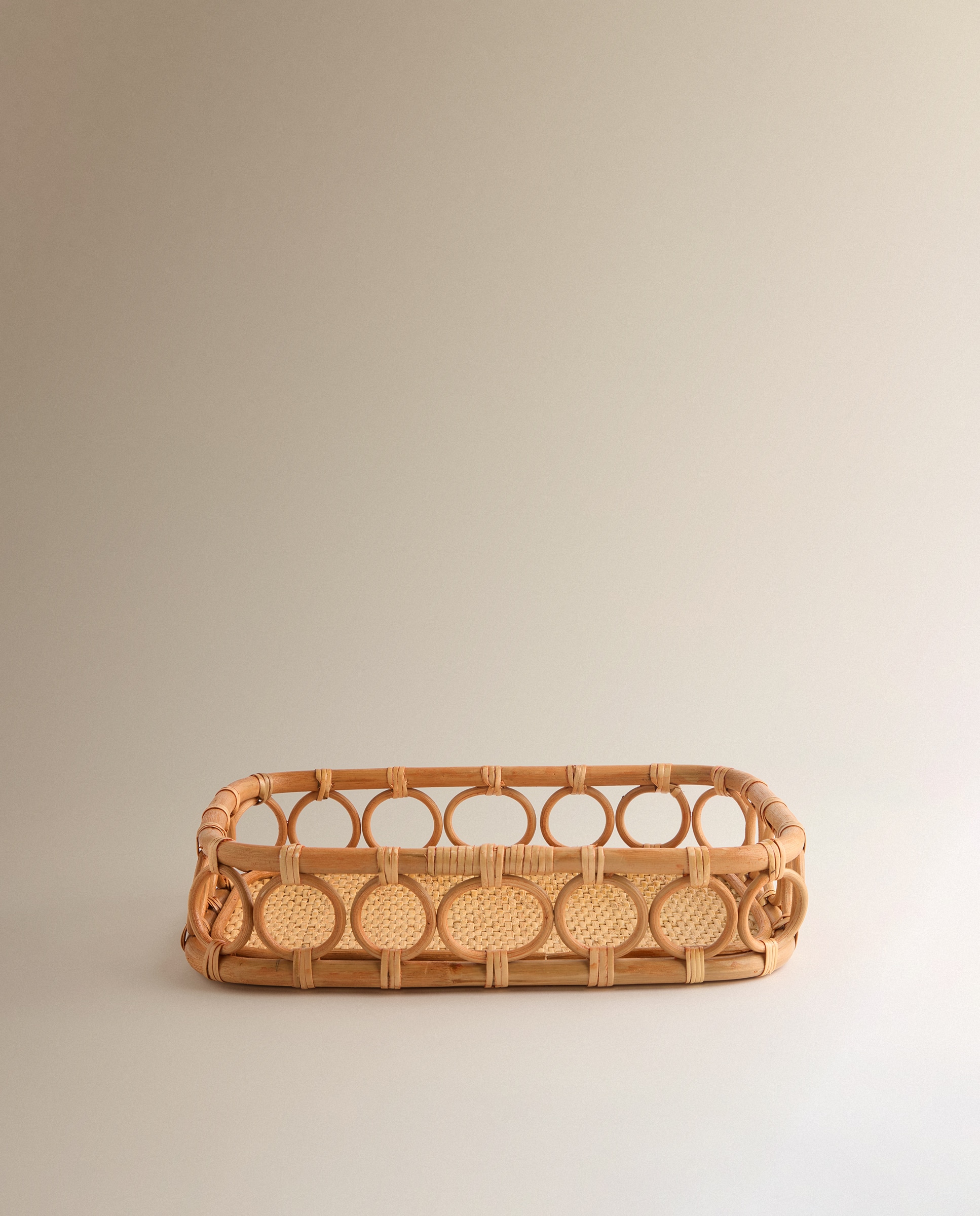 Tabuleiro Decorativo de Rattan Kurv - Cru Natural-3