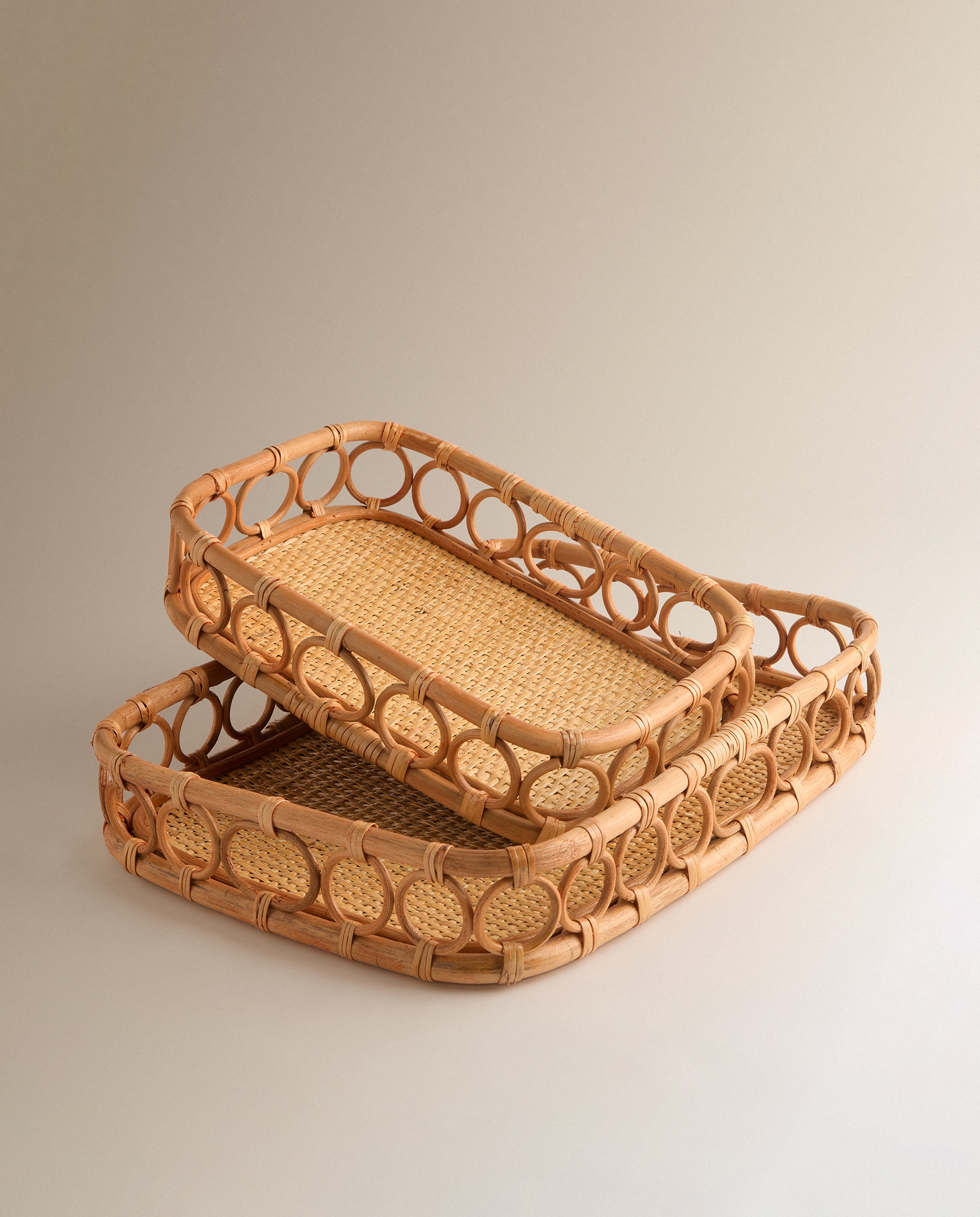 Tabuleiro Decorativo de Rattan Kurv - Cru Natural-4