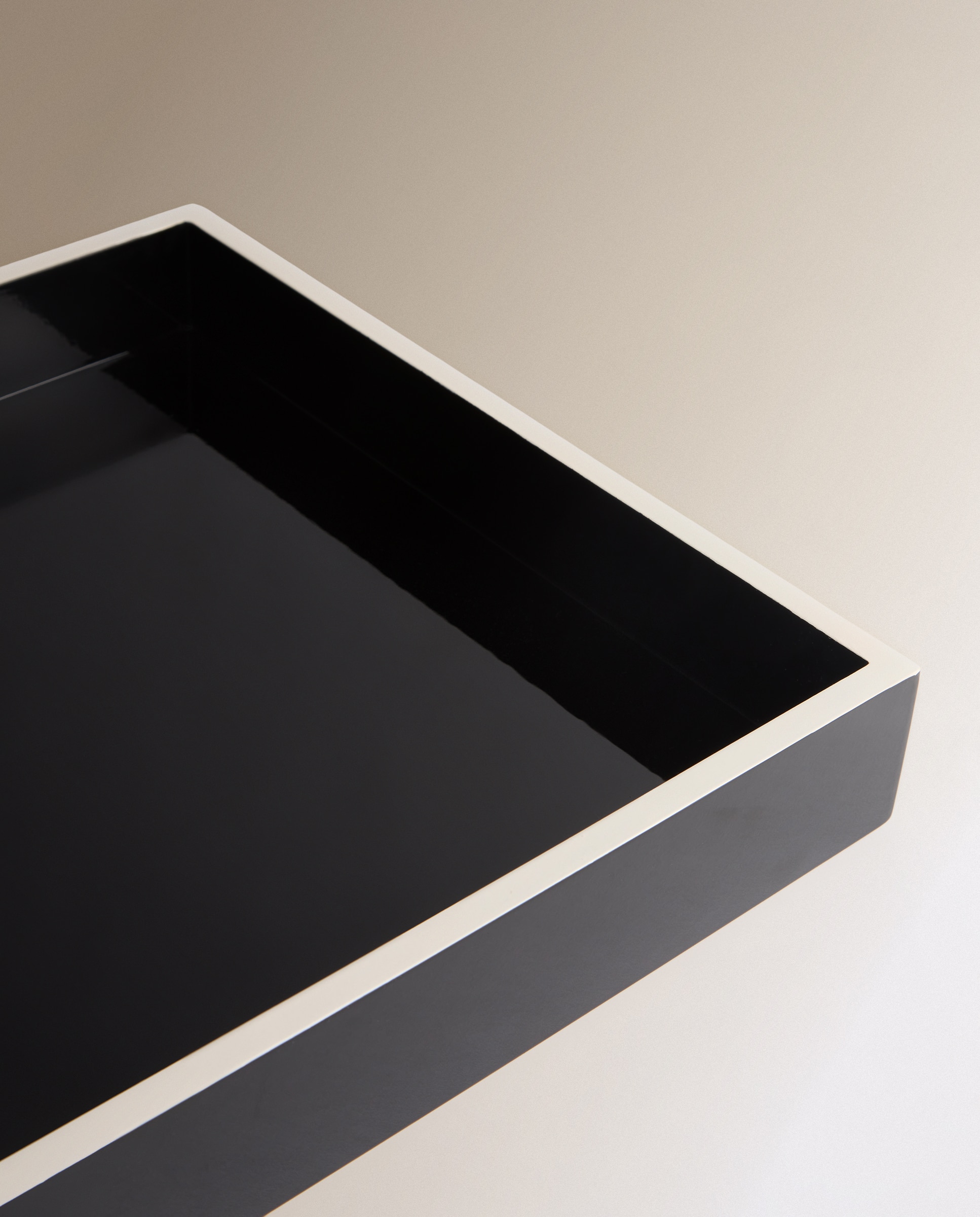 Bandeja decorativa Laca - Negro 30 x 45 cm Negro-4