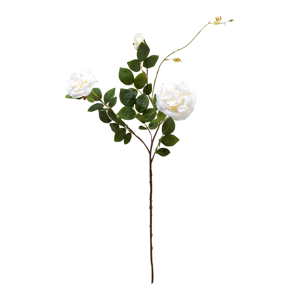 Ramo Artificial de Peónia Rose - 89 cm Branco-1