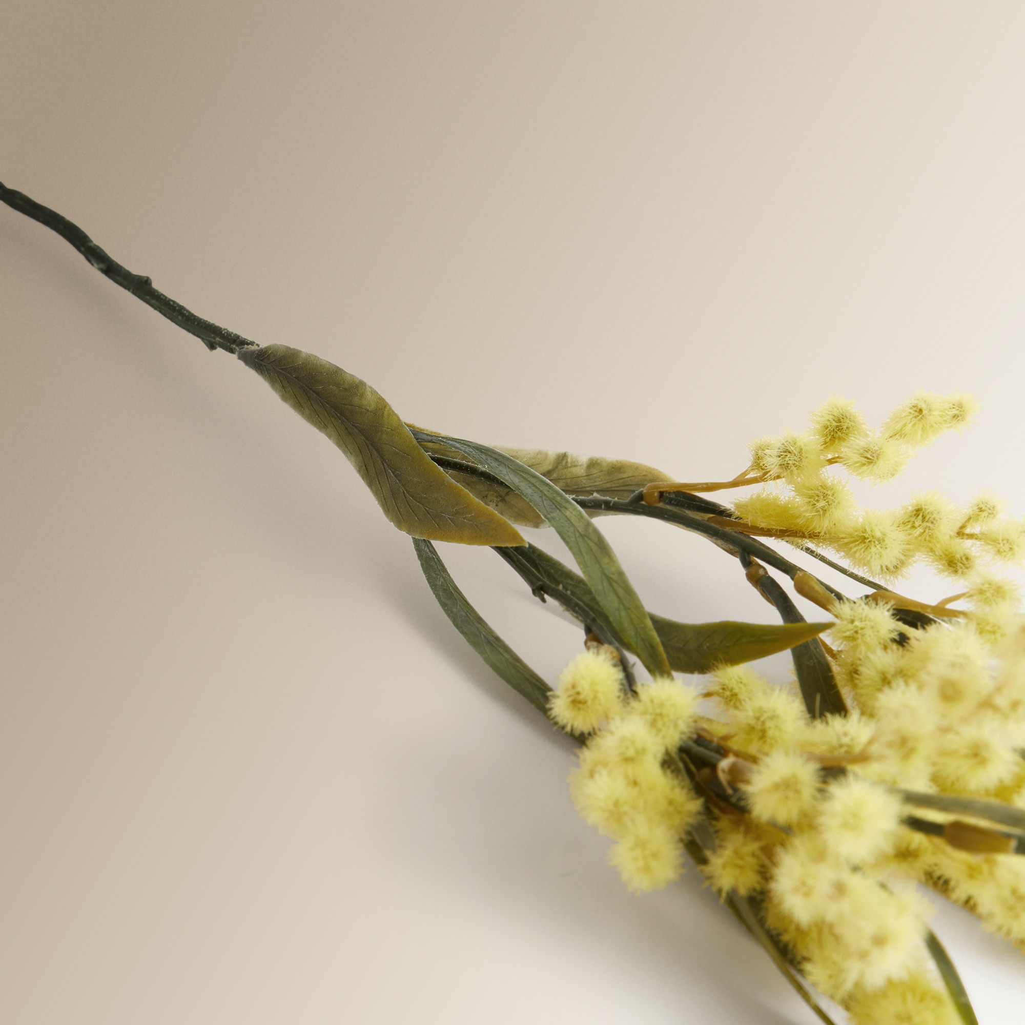 Flor artificial de Mimosa Amarelo-3