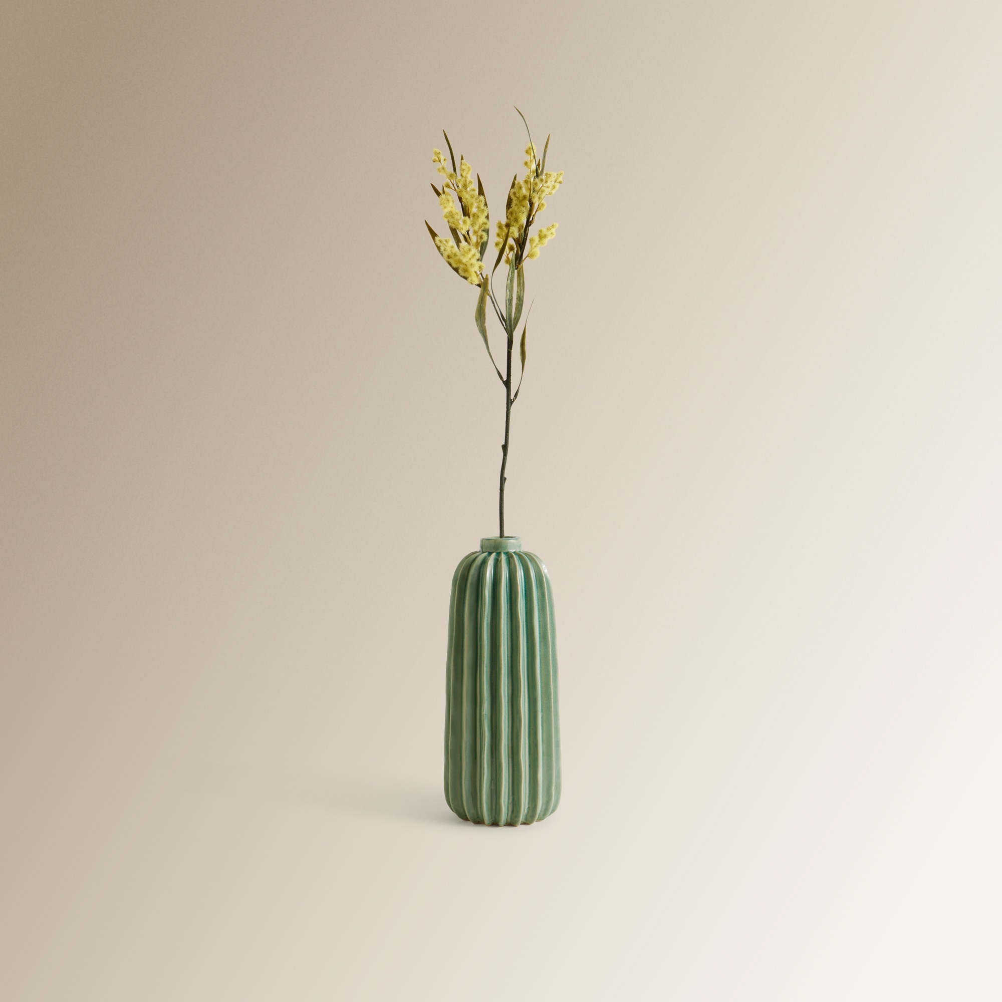 Flor artificial de Mimosa Amarelo-4