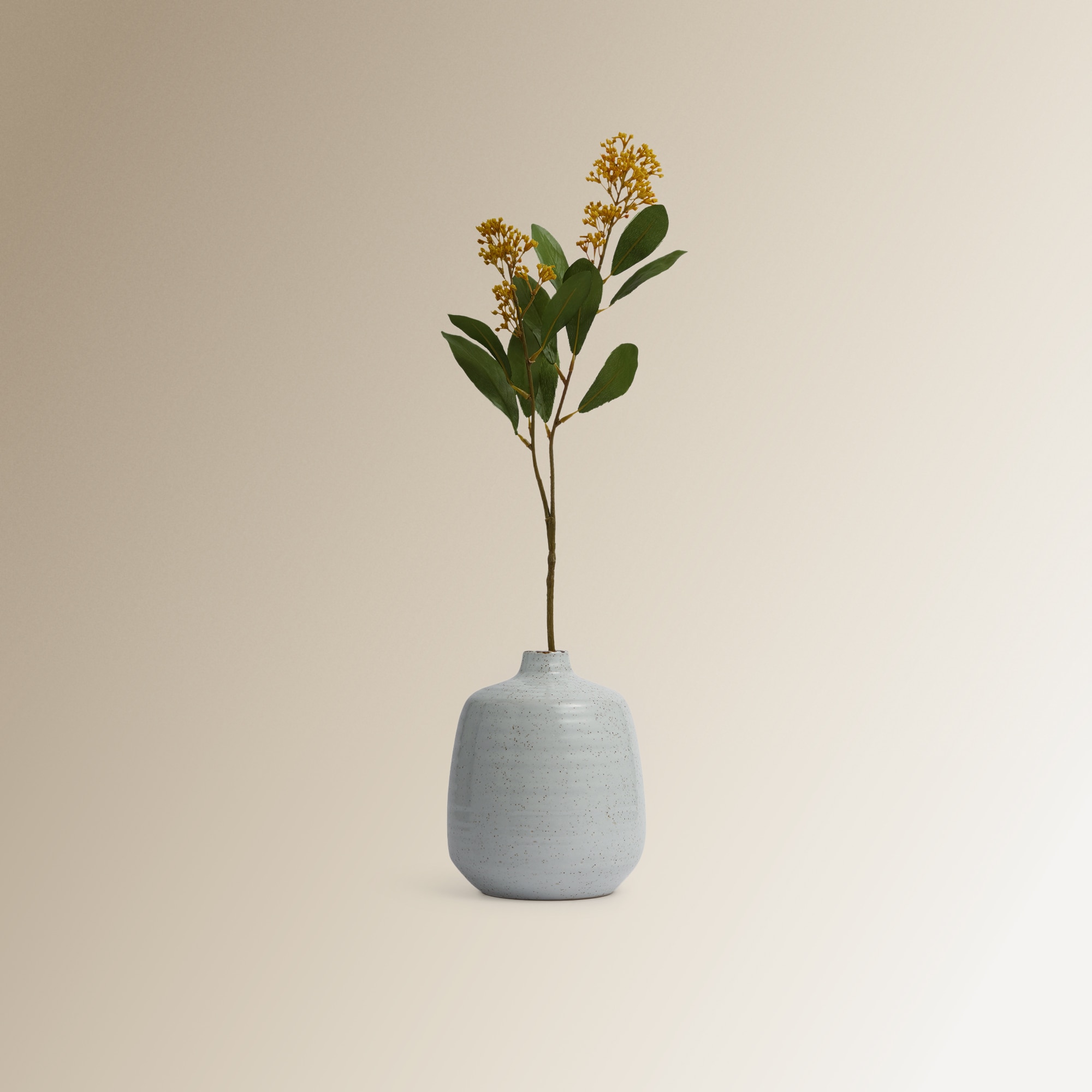 Flor artificial Skimmia Amarelo-4