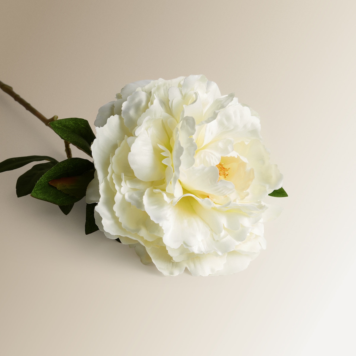 Flor artificial Peónia aberta Branco-2