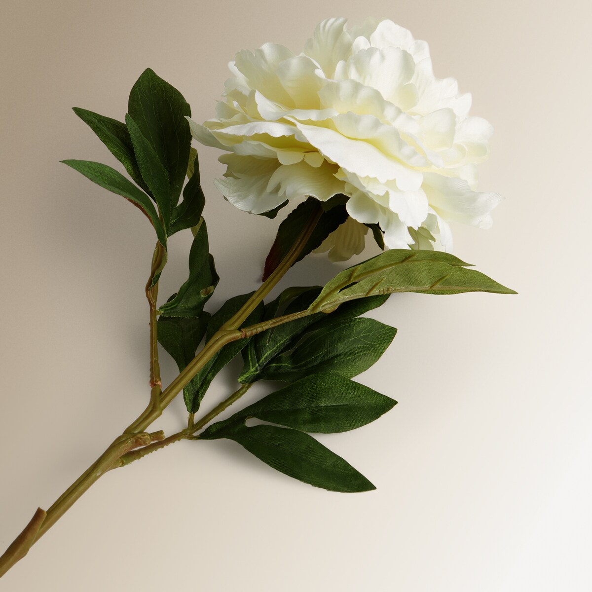 Flor artificial Peónia aberta Branco-3