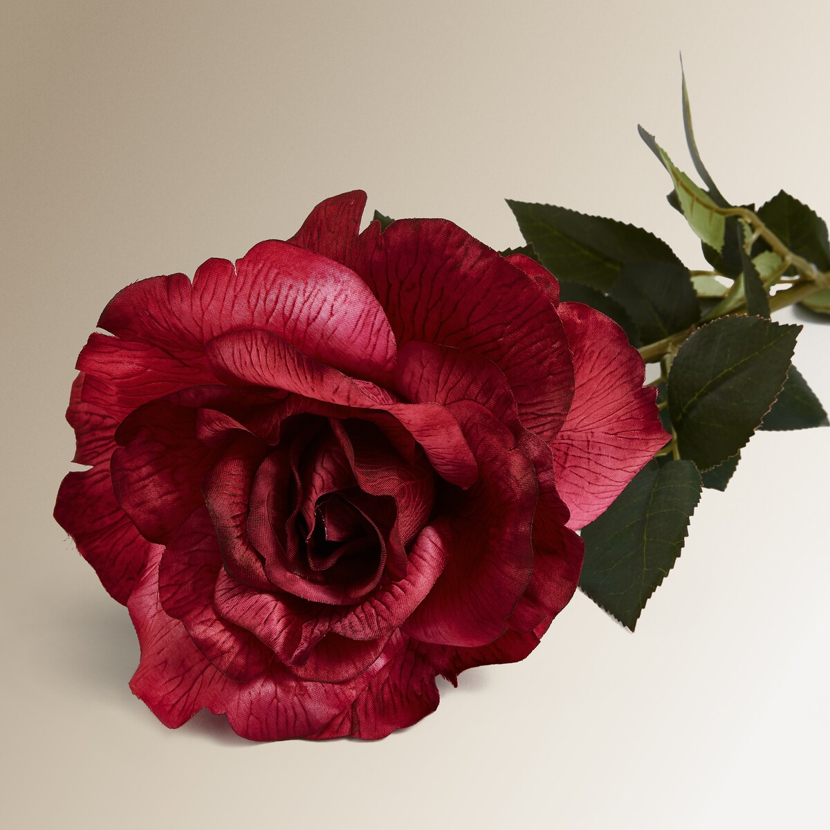 Flor Artificial Rosa Aberta Tamanho Comprido Vermelho-2