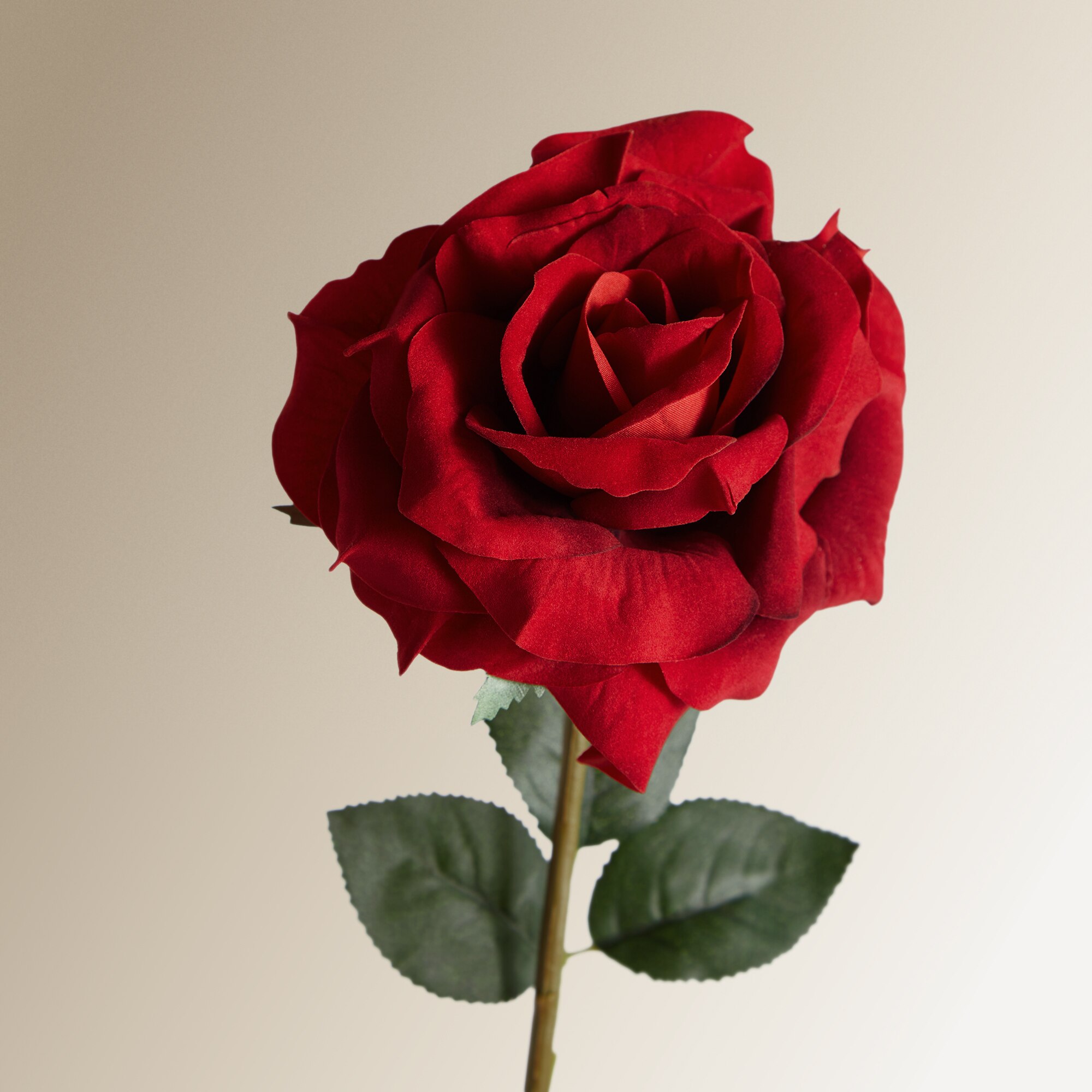 Flor Artificial Rosa Aberta Vermelho-2