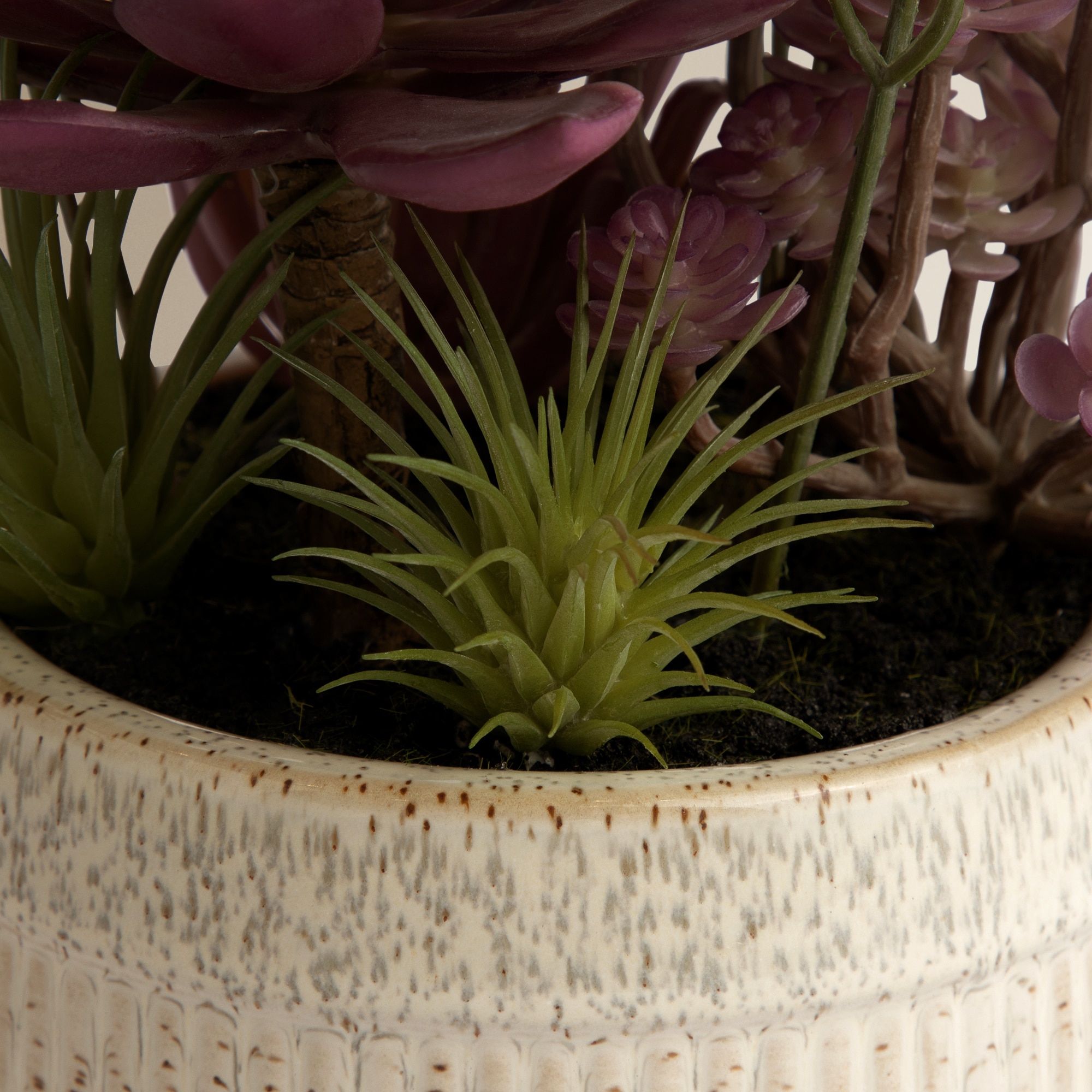 Planta artificial Ceram Relie Verde / Roxo-3