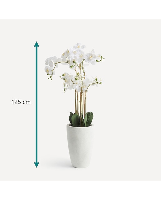 Planta artificial Orquídea con maceta alta El Corte Inglés - Blanco Blanco-4