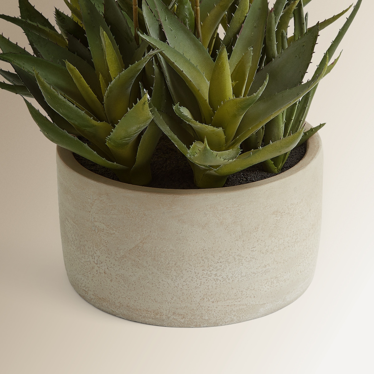 Planta artificial de Aloe con flor en maceta El Corte Inglés Verde-3