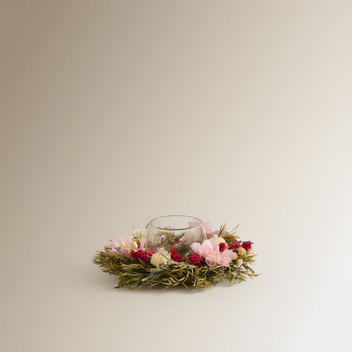 Anel de Vela Preservado - Rosa Multicolor-2