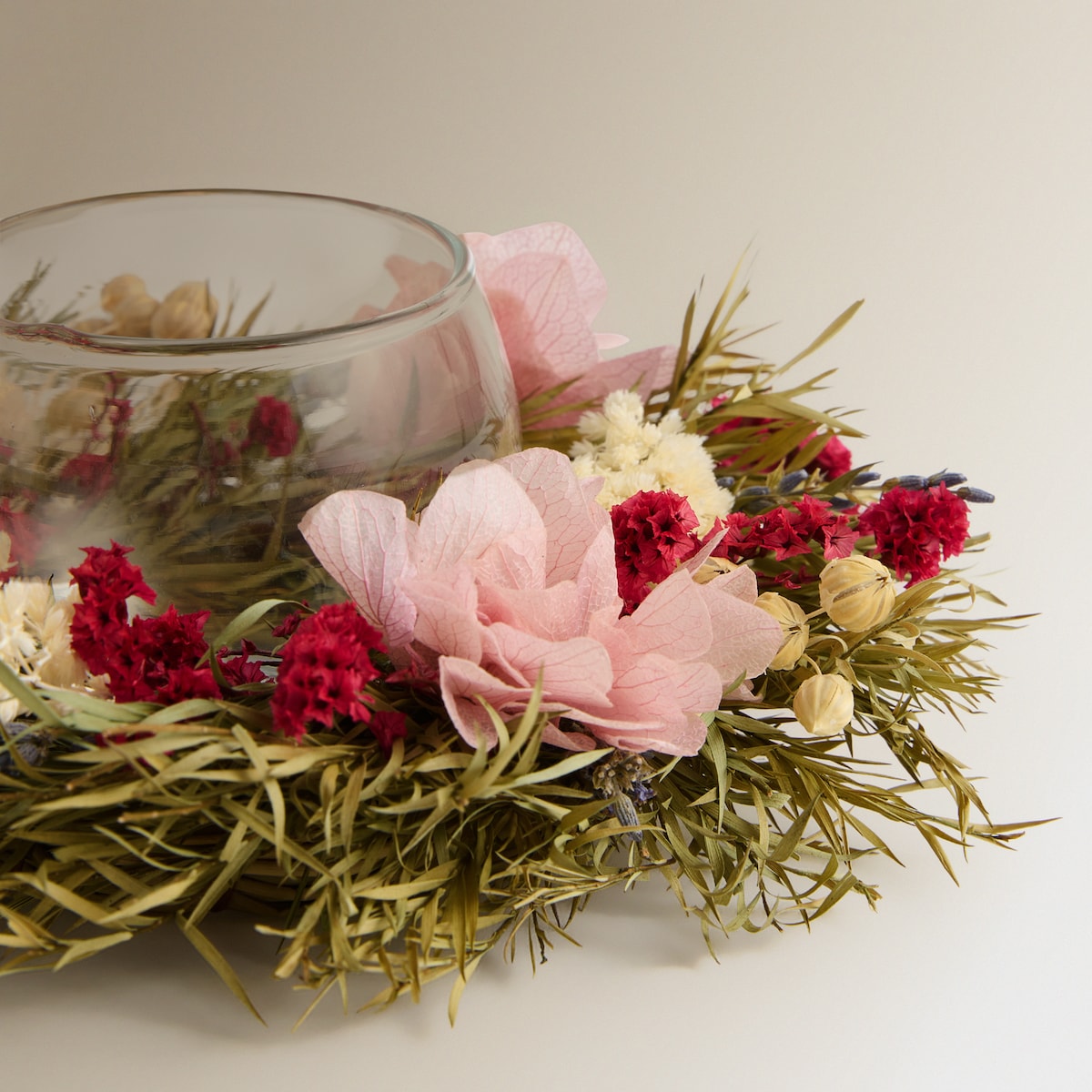 Anel de Vela Preservado - Rosa Multicolor-3