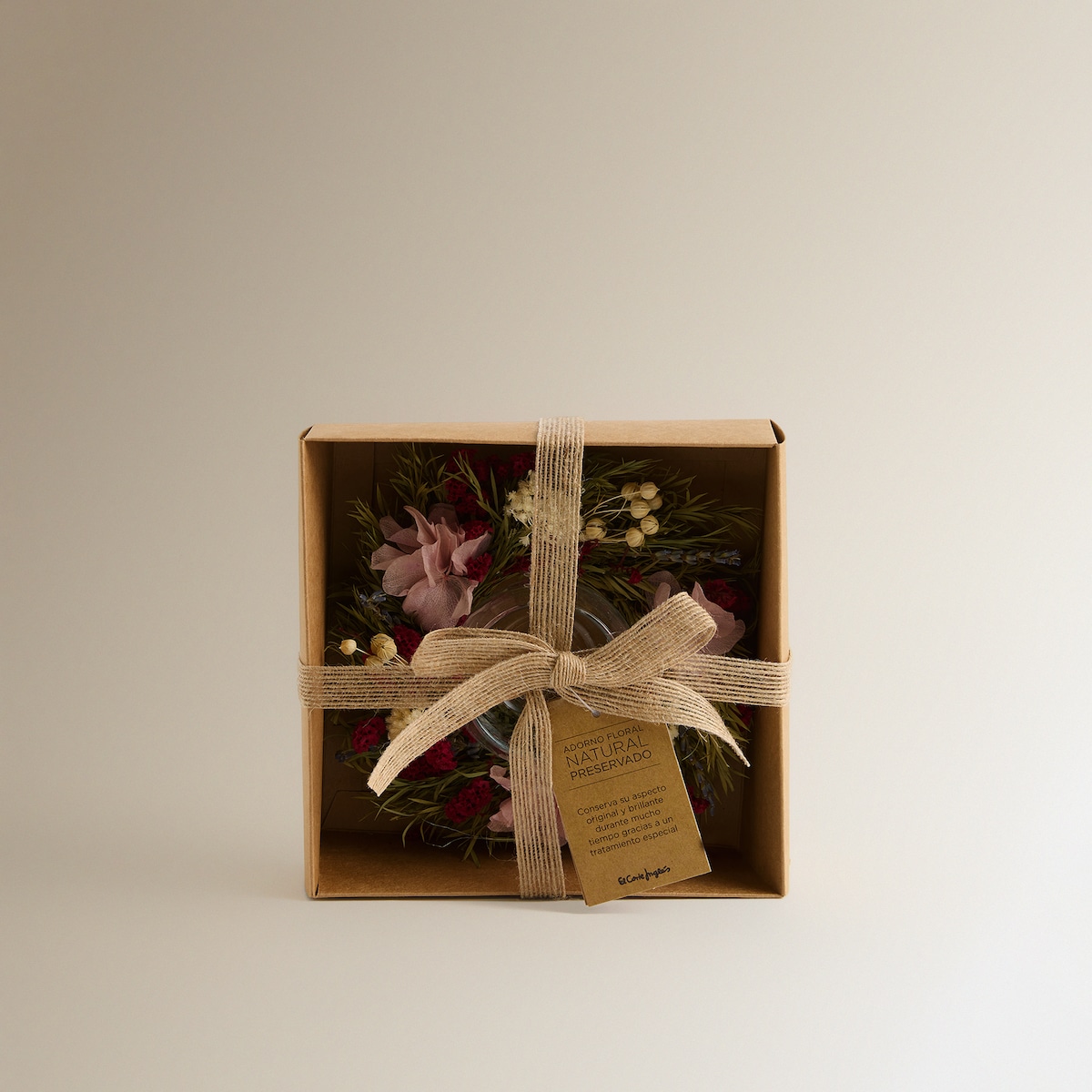 Anel de Vela Preservado - Rosa Multicolor-4