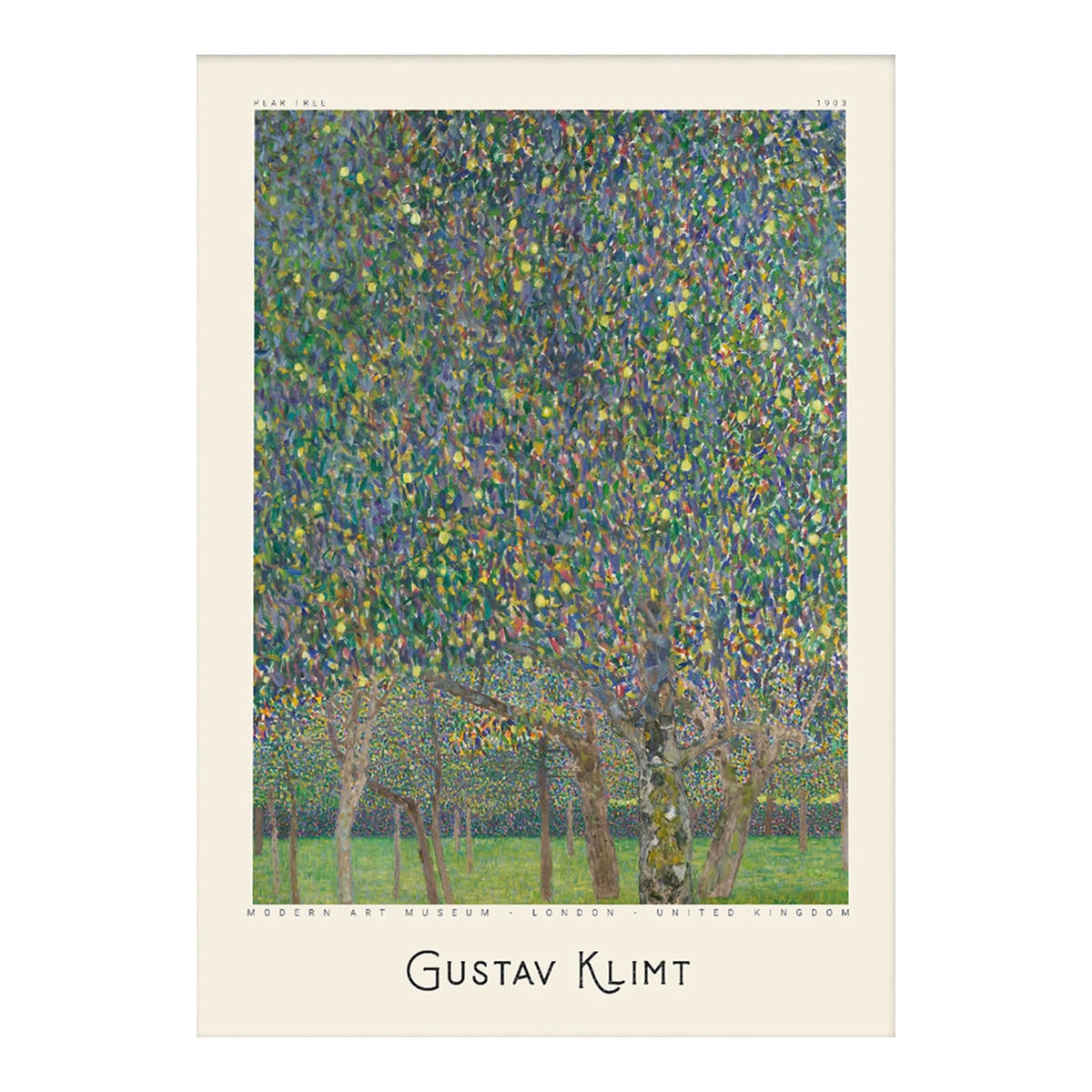 Ilustração Pear Tree Klimt Multicolor-1